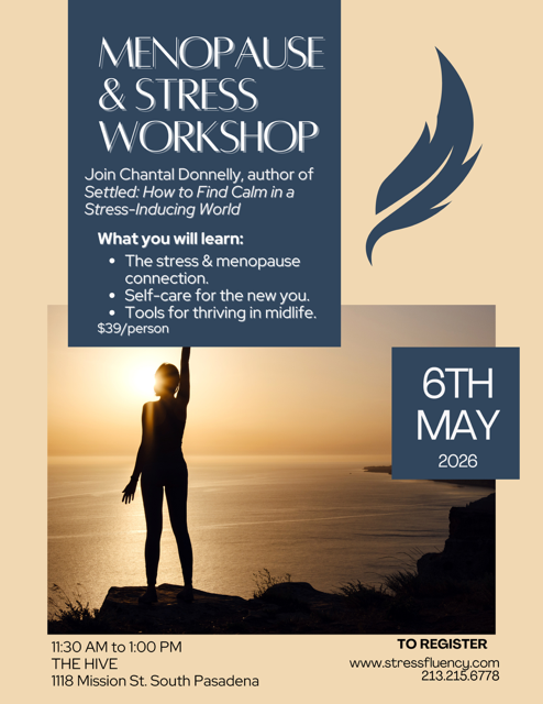 Chantal Donnelly Menopause Stress workshop women connection self-care Calm Settled