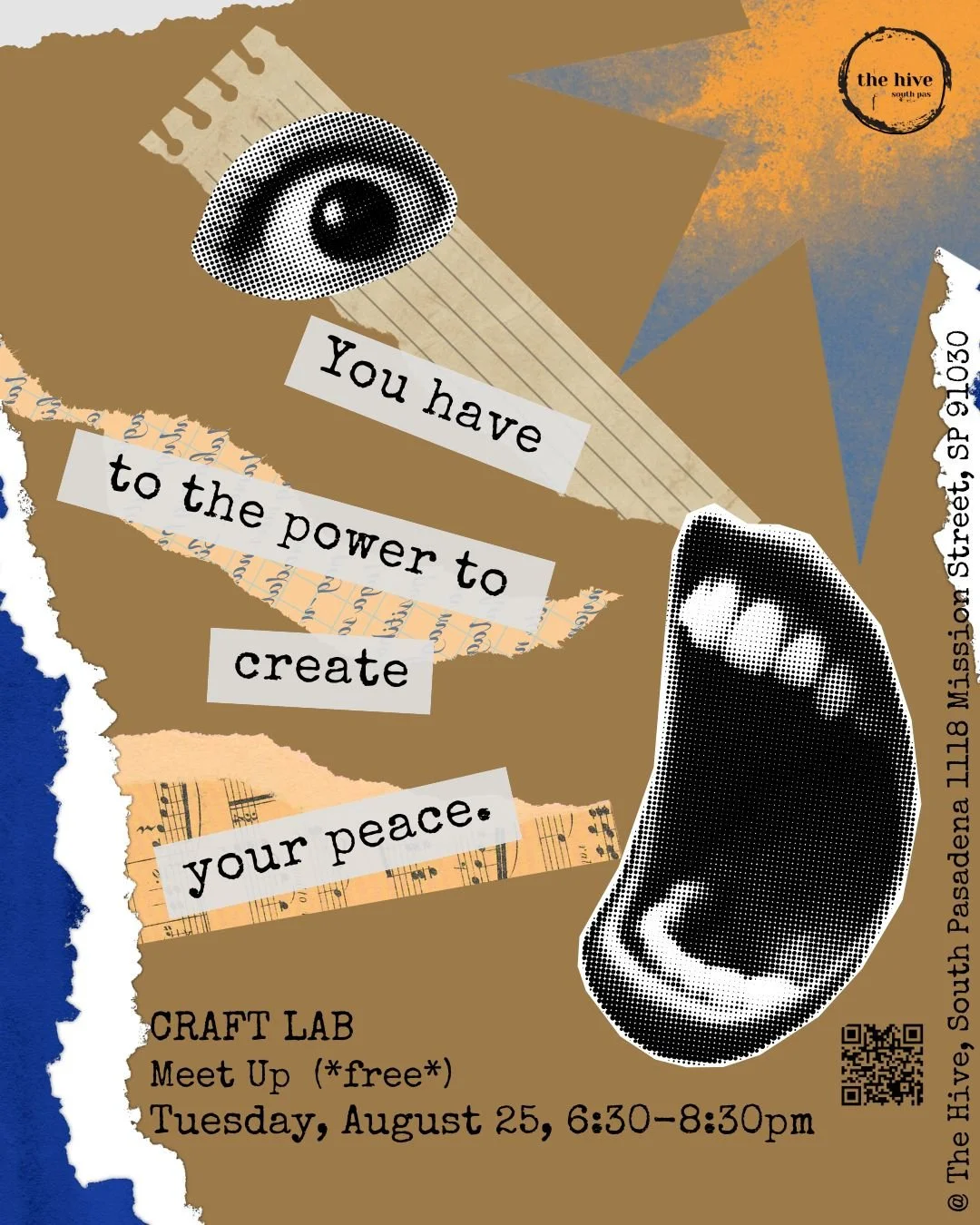 Craft Lab MeetUp Meet up BYO craft arts crafts the hive south pasadena highland park eagle rock free makers meet maker