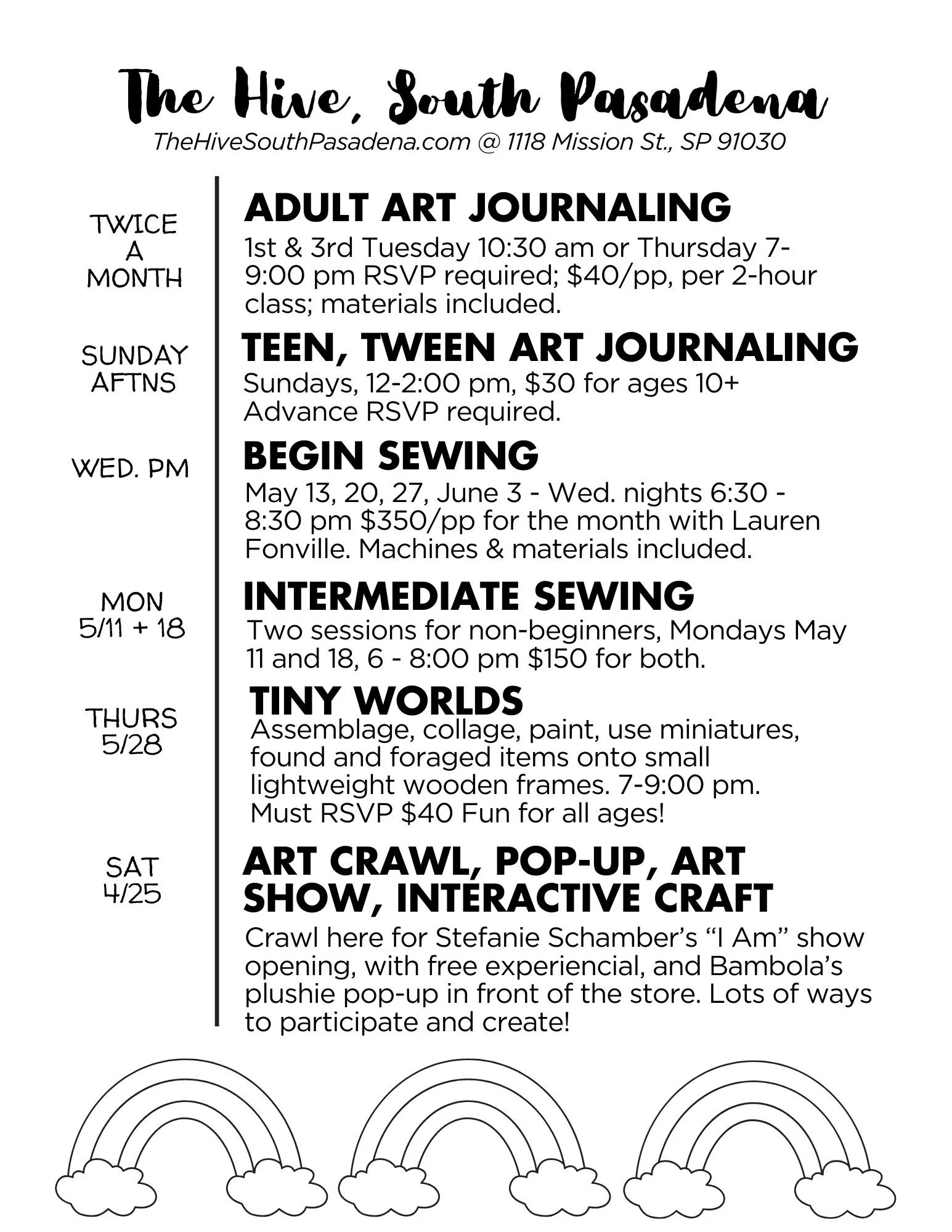 Art journaling arts and crafts teen tween adults begin sewing intermediate sewing assemblage collage art crawl pop up art show interactive experiential make and take