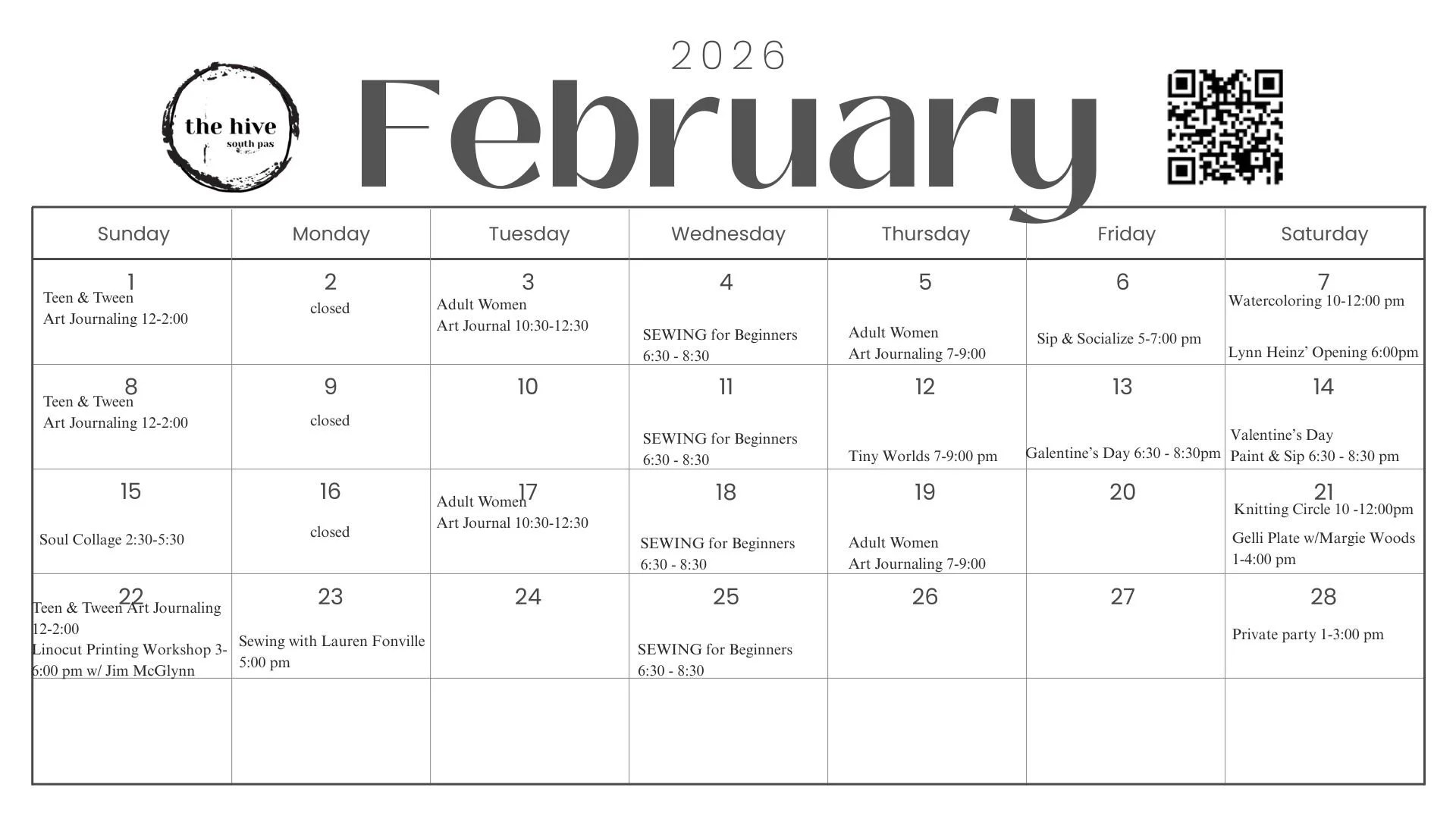 The Hive South Pasadena arts & crafts Highland Park make and take adult makers sewing art journaling assemblage soul collage linocut printing watercolor knitting gelli plate private parties ladies nights paint & sip