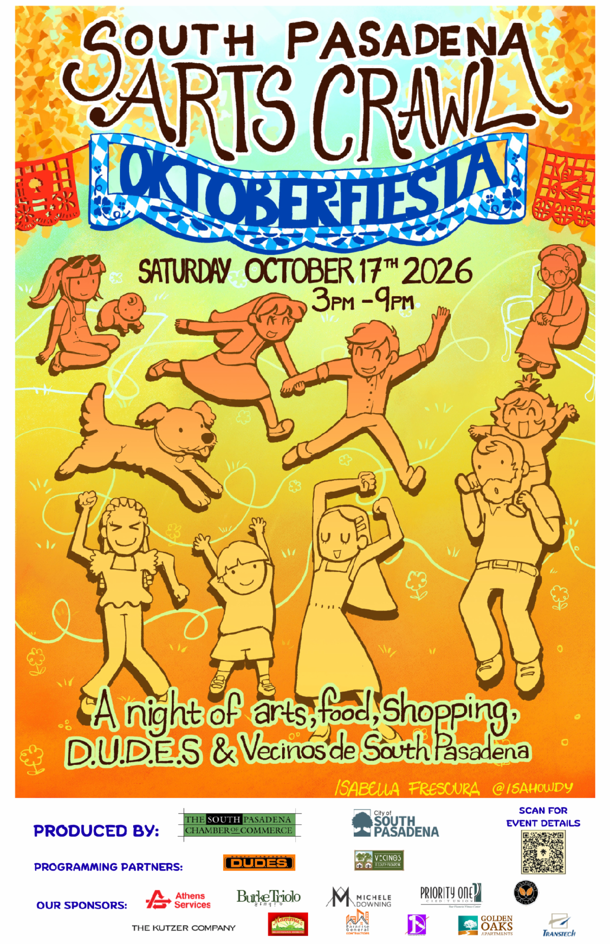 South Pasadena Arts Crawl OctoberFiesta Art Crawl Art Walk artisans local shop food dance the hive south pasadena alhambra arts and crafts makers night stroll eagle rock pasadena highland park southern california 