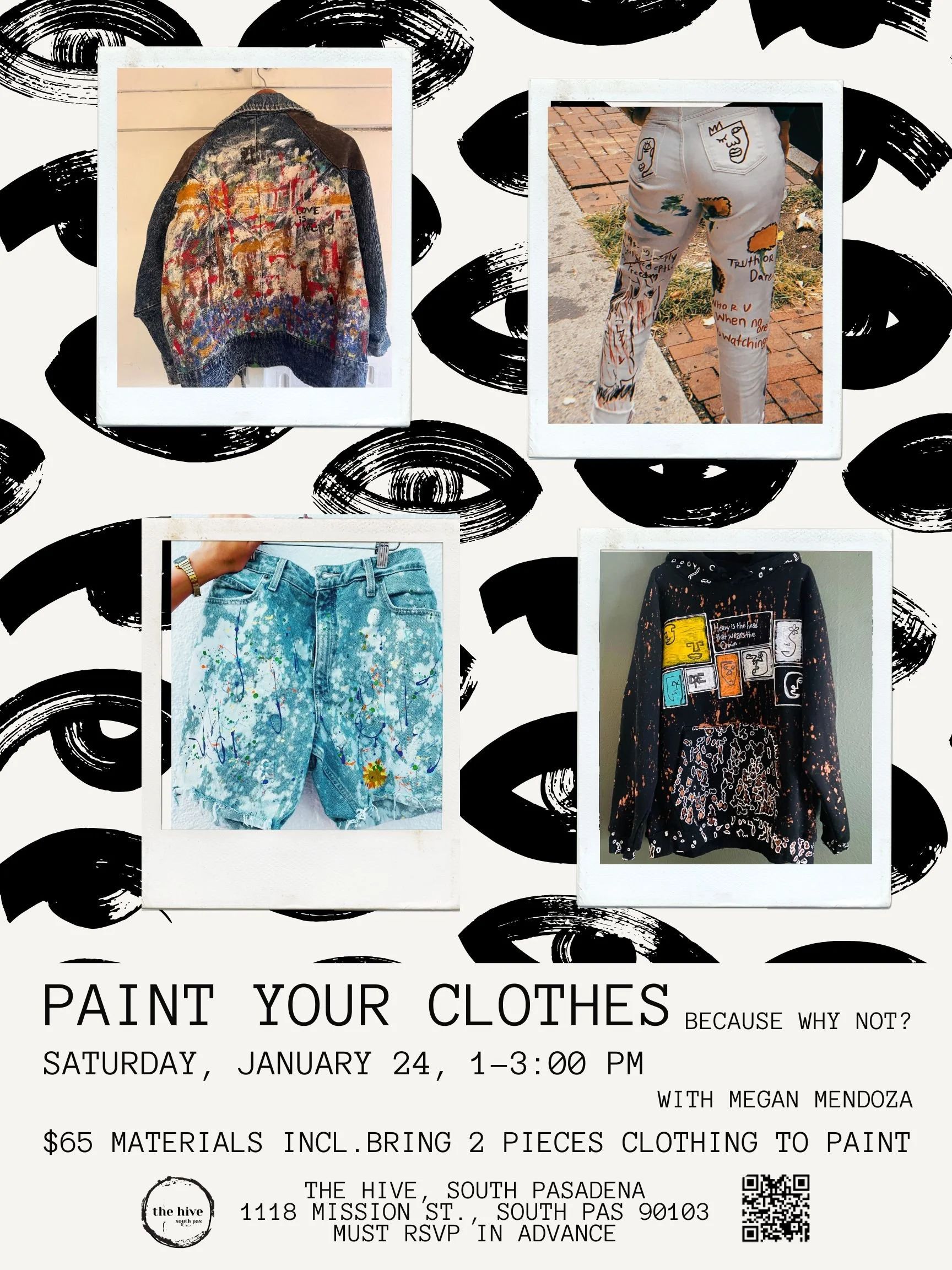 Paint your clothes acrylic fabric painting the hive south pasadena events make and take create makers family fun teen 