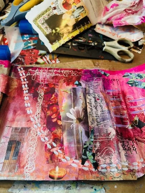 the hive south pasadena workshop class private parties family time fun gathering make and take collage art journaling
 teens adults