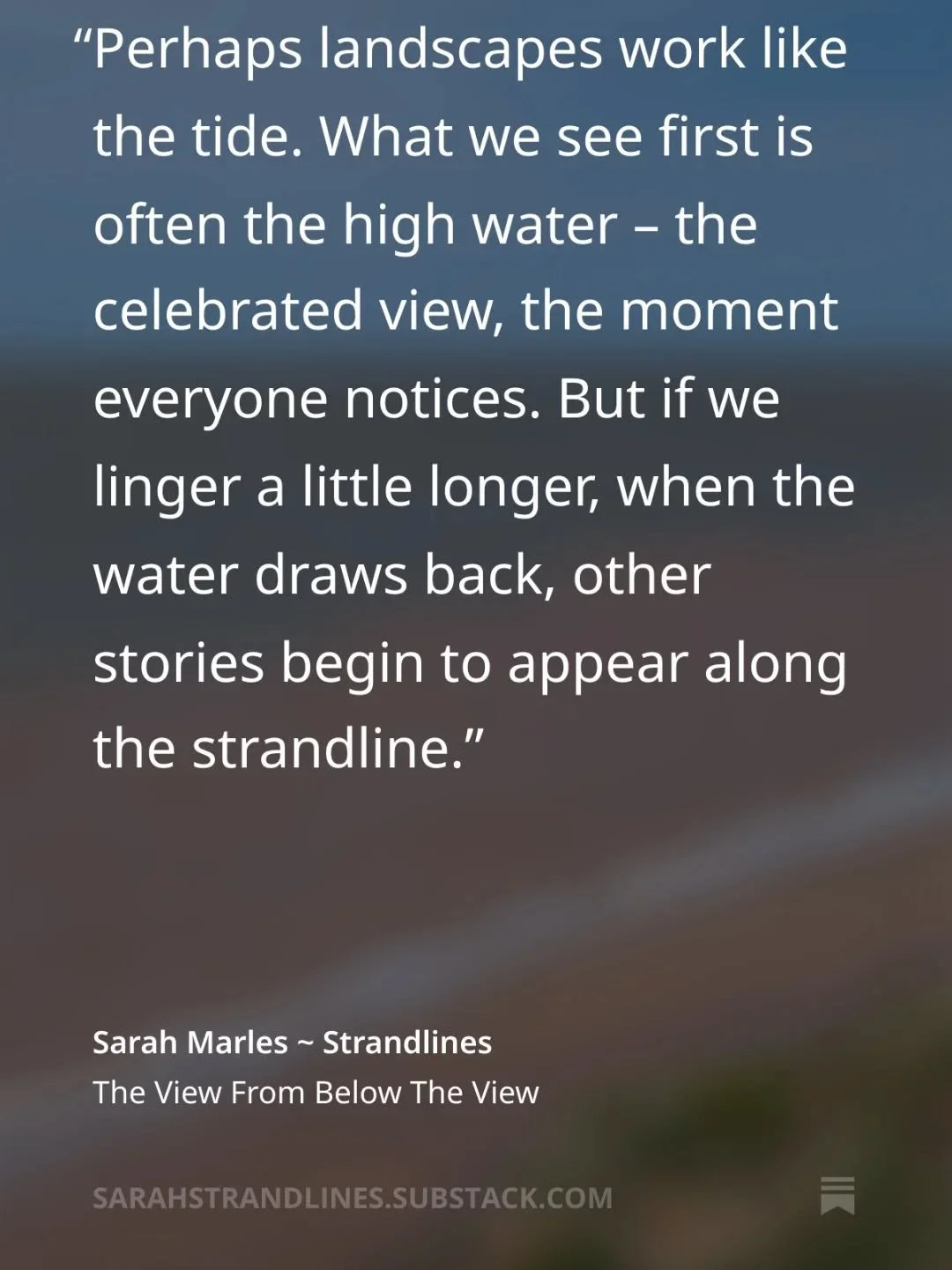 ➡️ My April New Moon Strandlines is a little sneak peek behind the scenes of a project I'm working on about Orrest Head, Cumbria, UK. 

A view made famous by Alfred Wainwright way back in 1930. But sometimes you have to look downwards and inwards rat