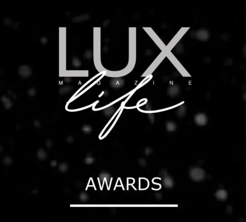LUX Life Magazine Awards logo on a dark background.