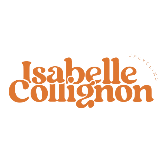 Logo avec le nom 'Isabelle Collignon' en lettres brunes stylisées et le mot 'Recyclage' en cercle autour du nom.