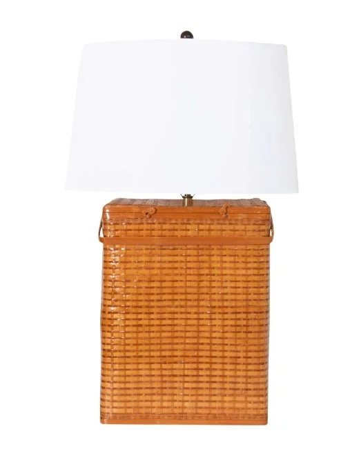 Midcentury Palm Beach Regency Nantucket Basket Lamp