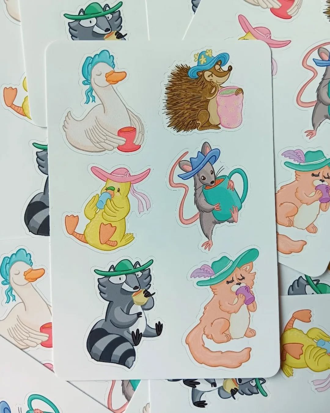 Posted @withregram &bull; @ambersolbergmakery Put on the kettle, it's TEATIME! 🫖

I am chuffed with how these Teatime sticker sheets turned out, and you can be chuffed with me IRL at @halcon_scificon this year, as I unveil them for the first time! G