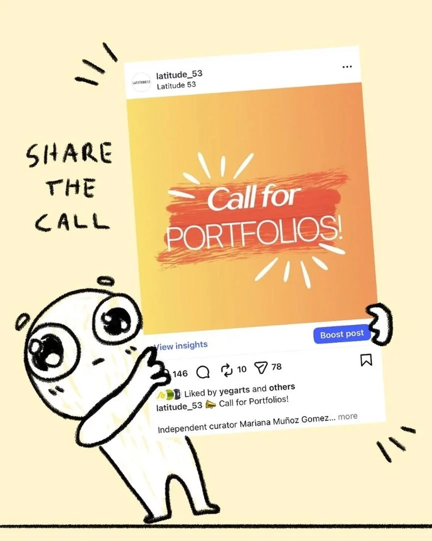 @llatitude_53 Plz share 🥺👉️👈️⁠
⁠
Call for portfolios extended!⁠
⁠
Independent curator Mariana Mu&ntilde;oz Gomez seeks portfolios from artists who have roots in the region known as Latin America, are queer, and are based in or are from the Prairie
