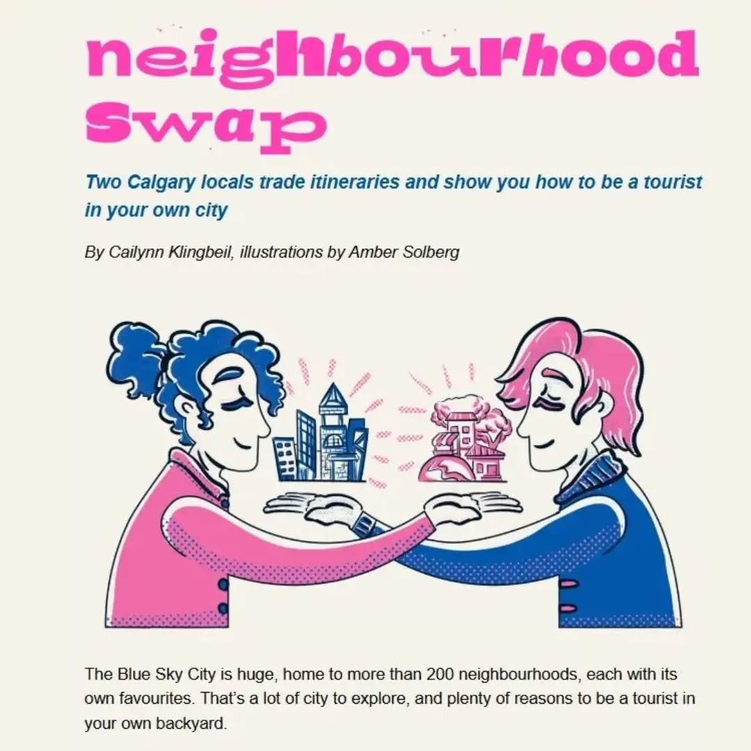 Got the summer travel bug? Why not experience a new neighbourhood in your city?

Cailynn Klingbeil writes about two folks who explored new-to-them neighbourhoods and the experiences to find there! You can read the full @atbfinancial Randomly Validati