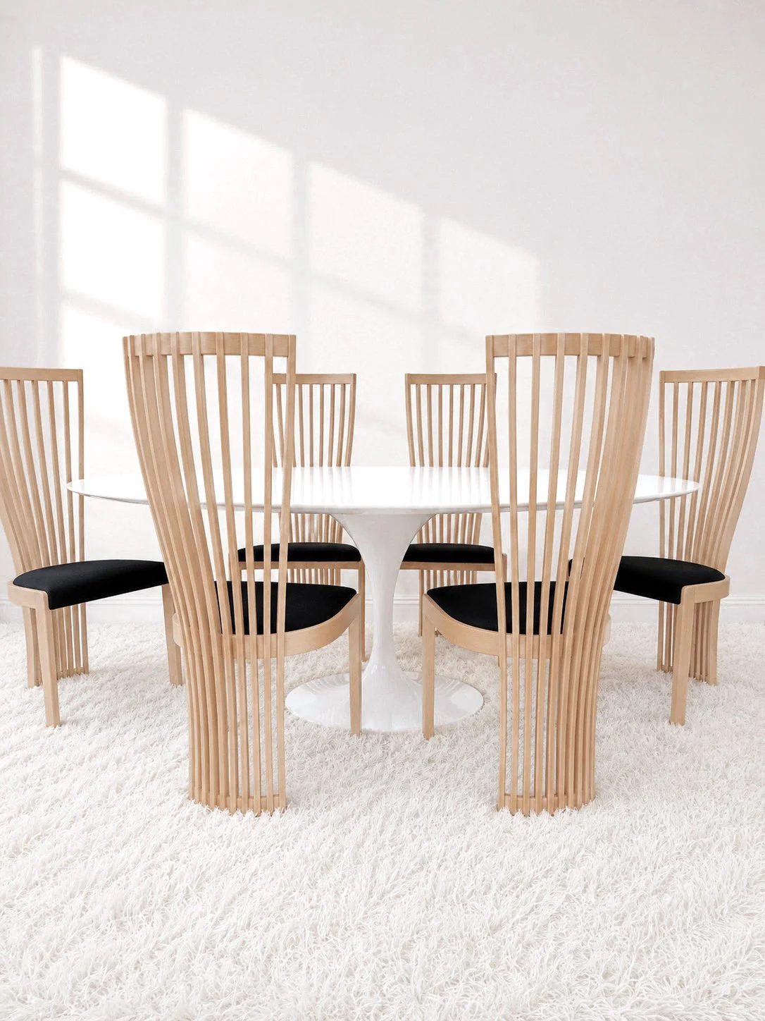 Mesa de comedor ovalada tipo Tulip, 200 cm. Monda Lironda Vintage