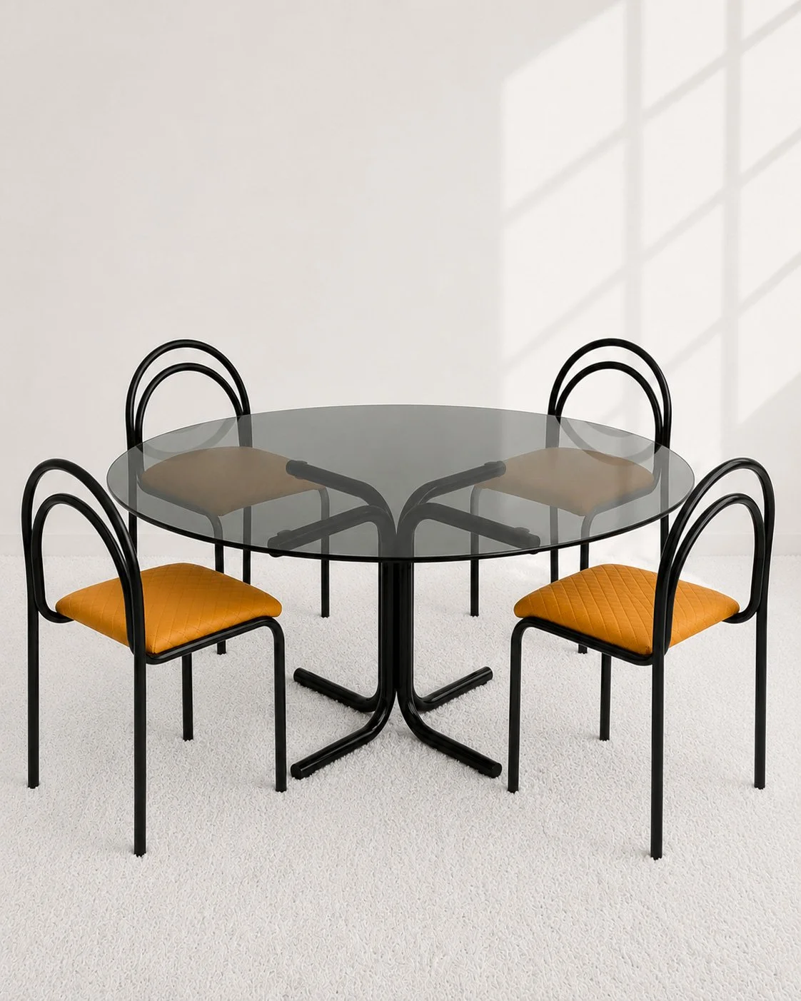 Silla tubular lacada. Europa años 80. Monda Lironda Vintage