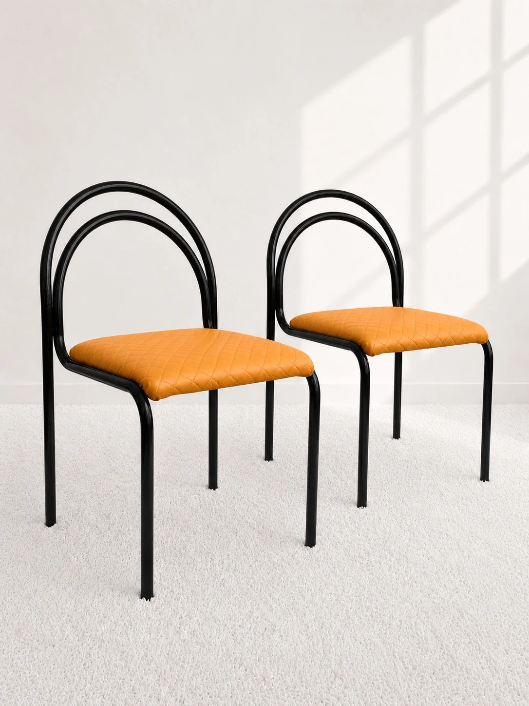 Silla tubular lacada. Europa años 80
