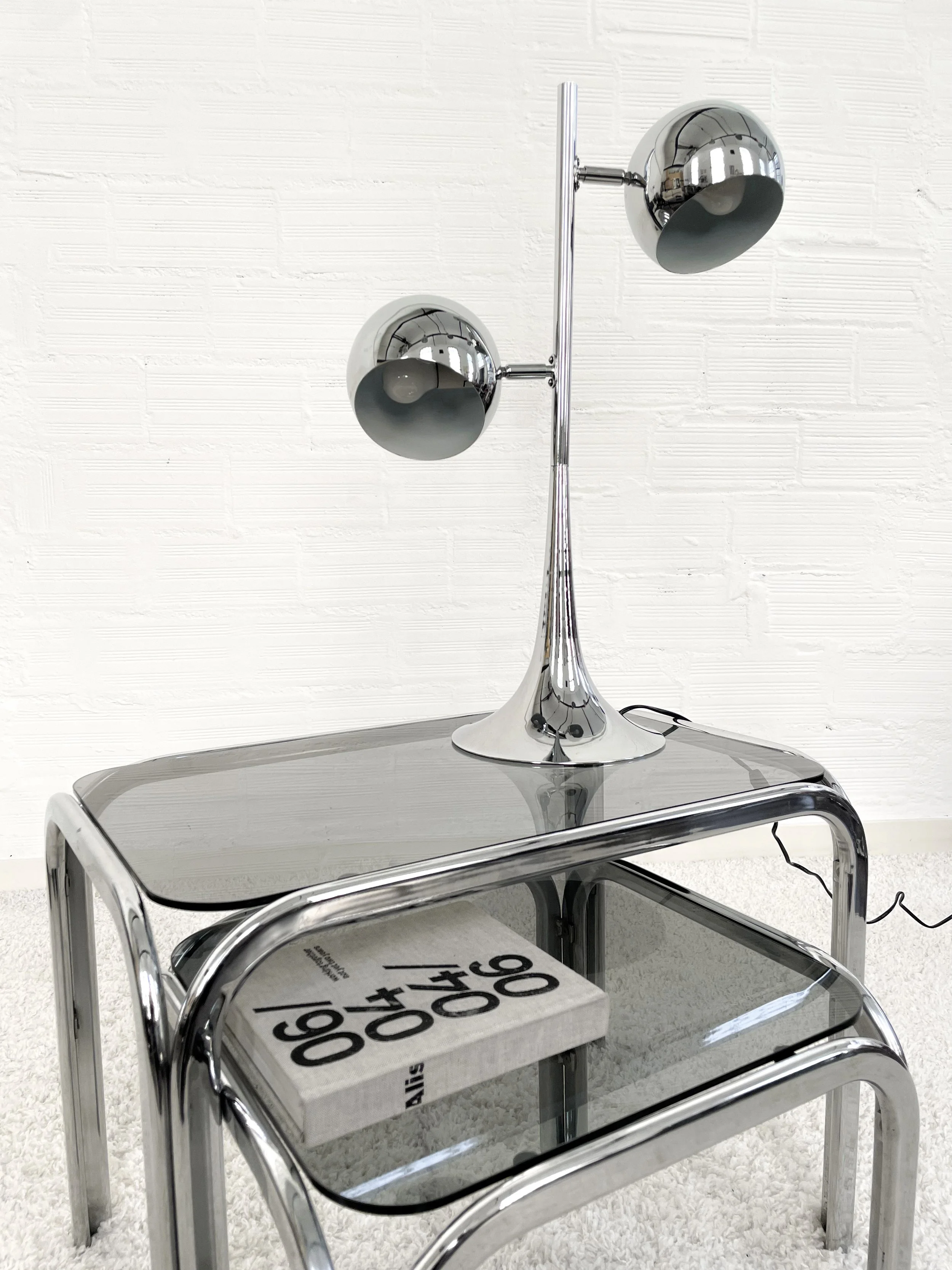 Lámpara sobremesa Eyeball. Italia 70's. Monda Lironda Vintage