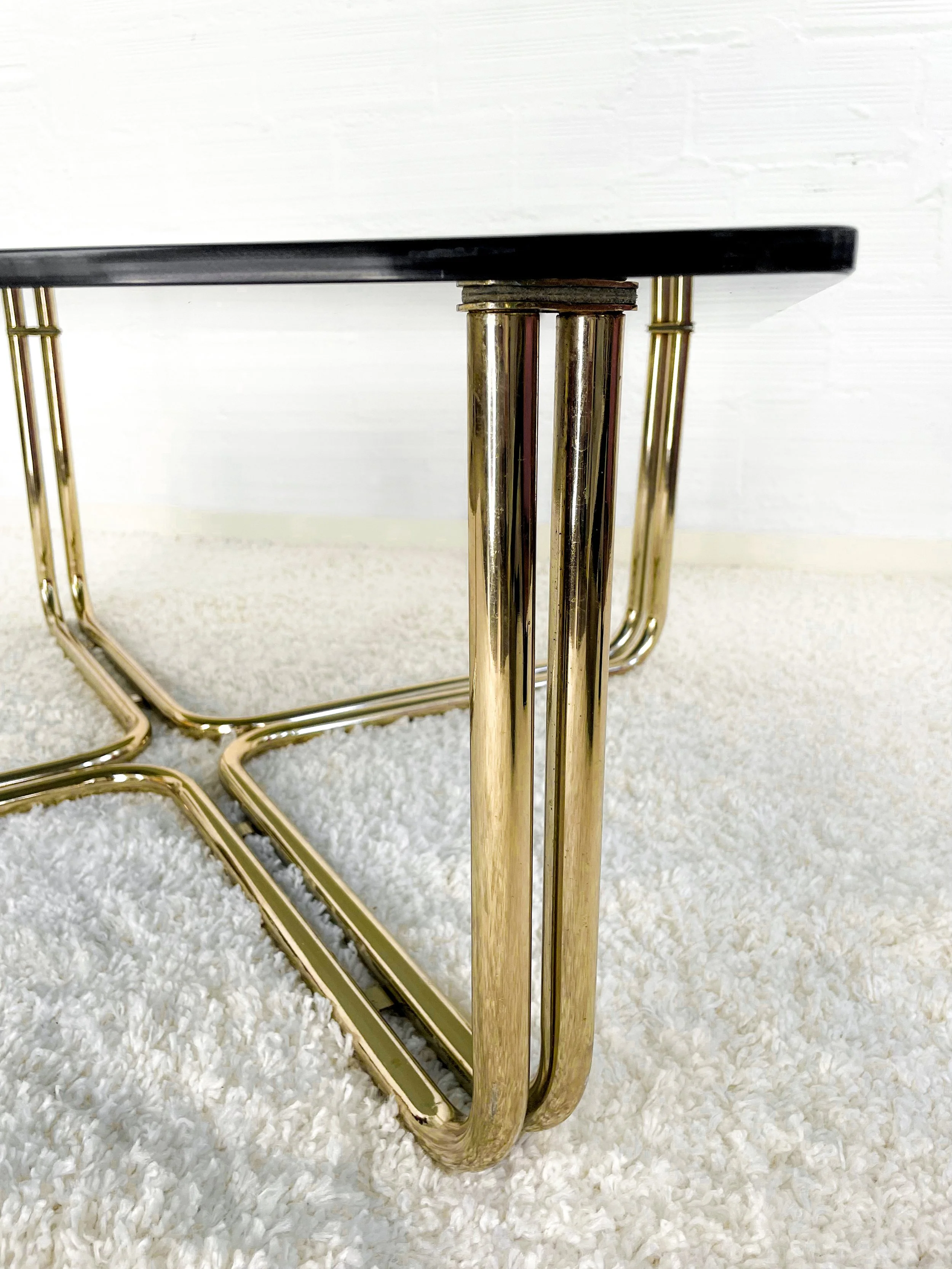 Mesa de centro estilo Giancarlo Frattini. Italia. 70s. Monda Lironda Vintage