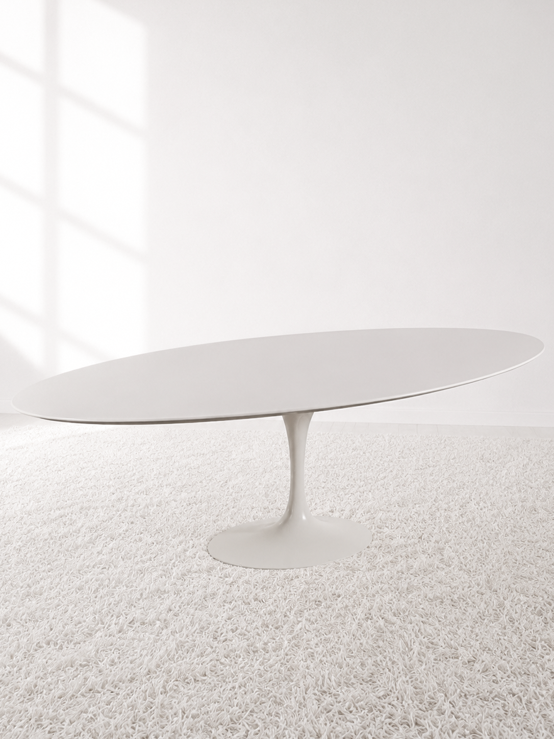 Mesa de comedor ovalada tipo Tulip, 200 cm. Monda Lironda Vintage