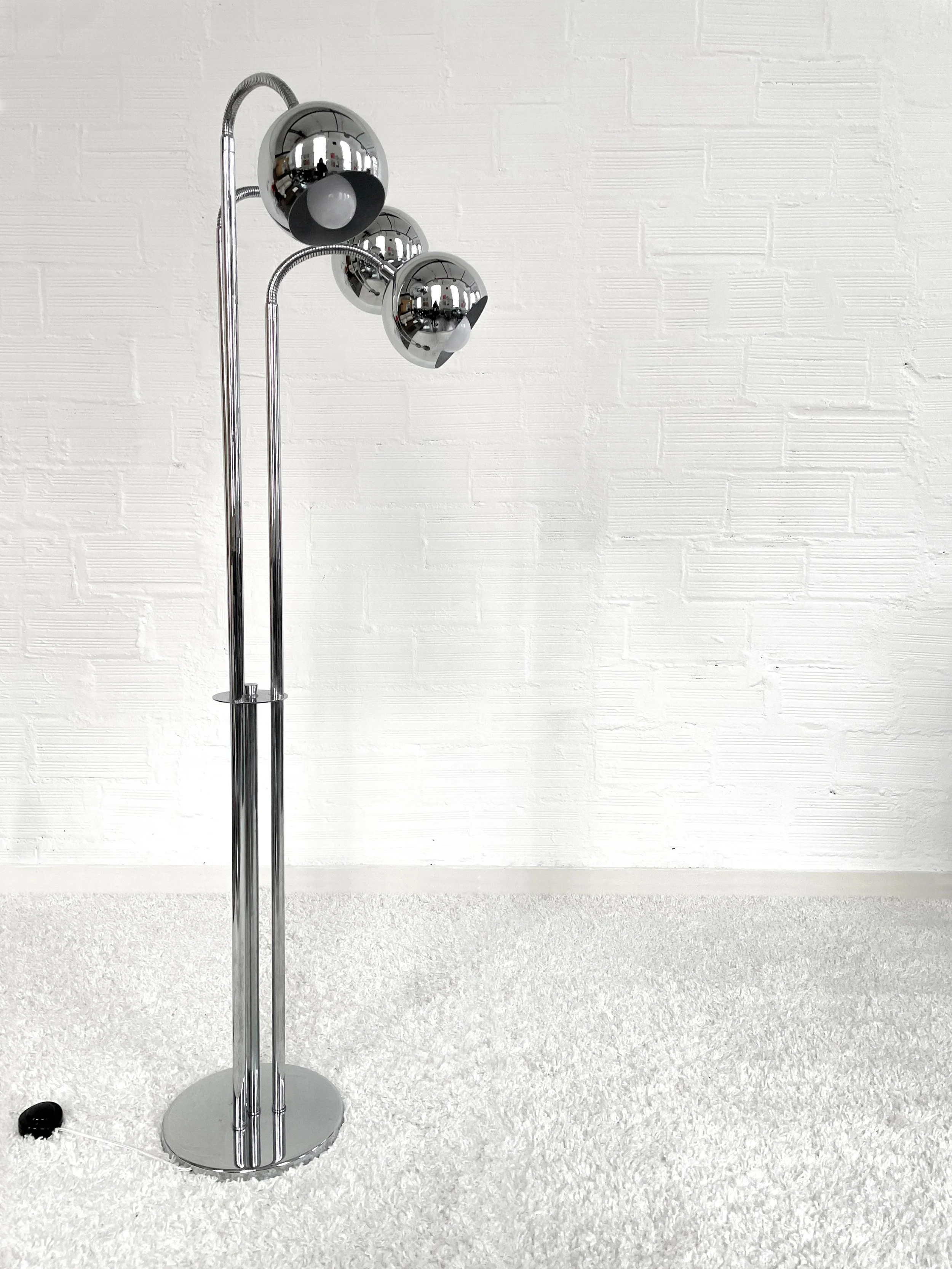 Lámpara de pie Eyeball. 3 focos. 80s. Monda Lironda Vintage