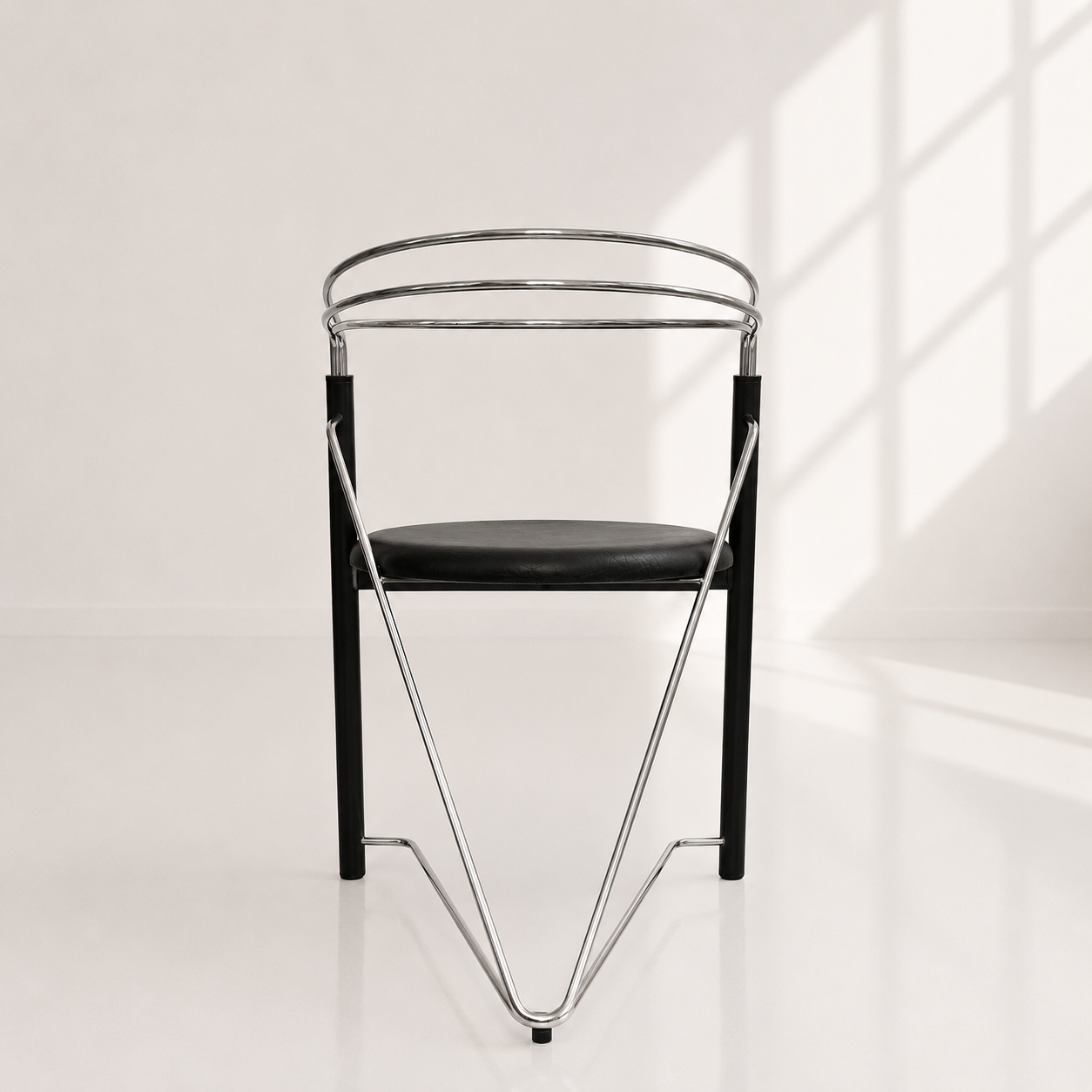 Silla postmoderna de inspiración Mario Botta. Monda Lironda Vintage