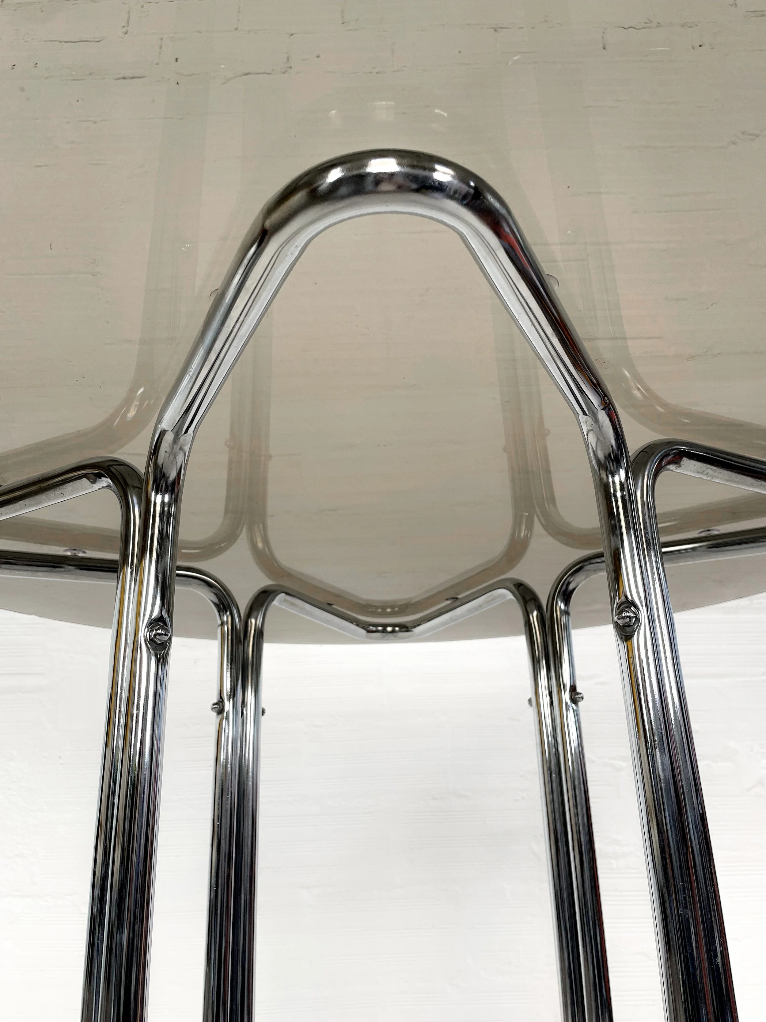 Mesa comedor vintage. Estructura cromada estrella. 70s. Monda Lironda Vinatge