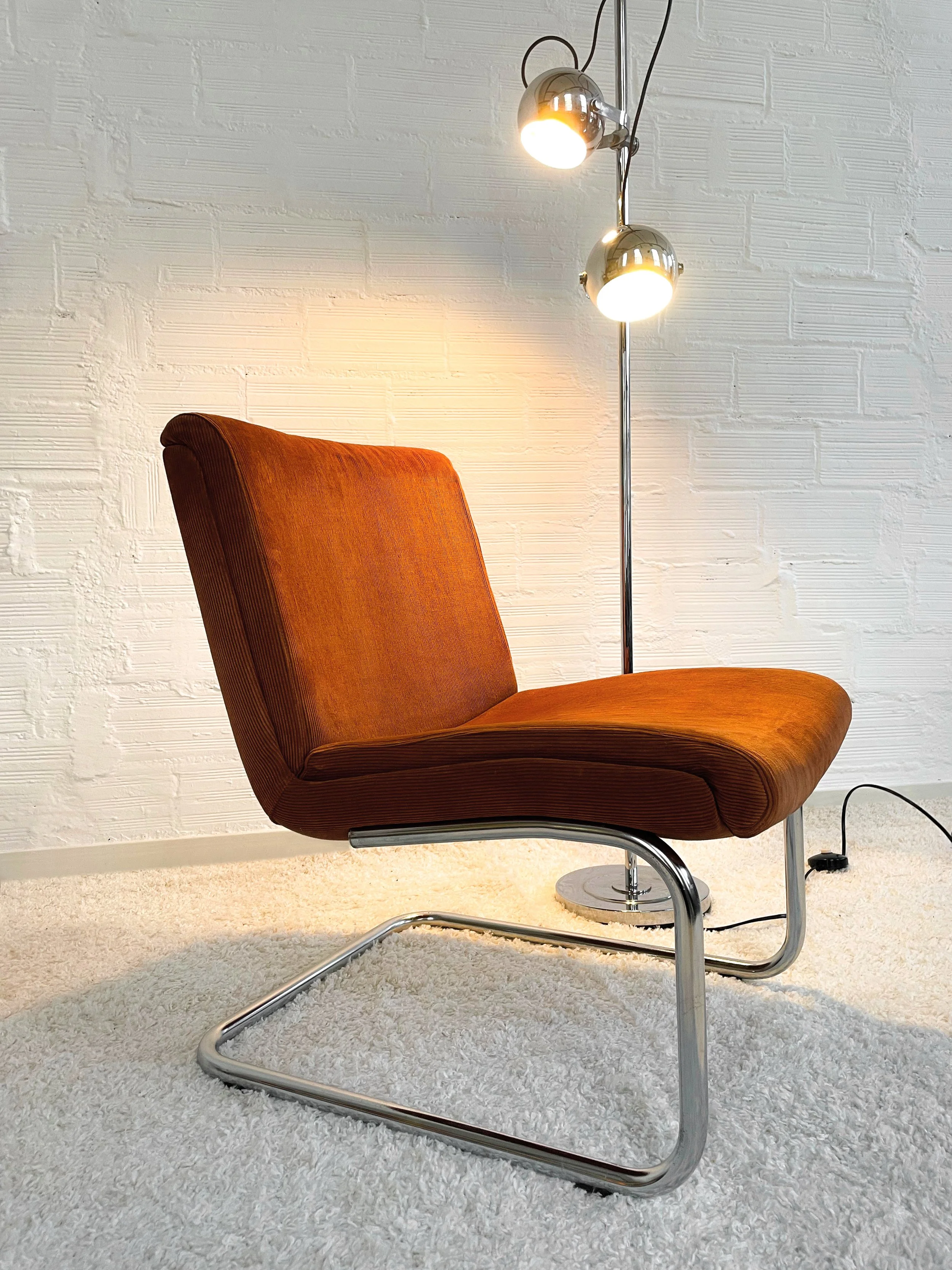 Lámpara de pie Eyeball, doble foco. Años 60. Monda Lironda Vintage