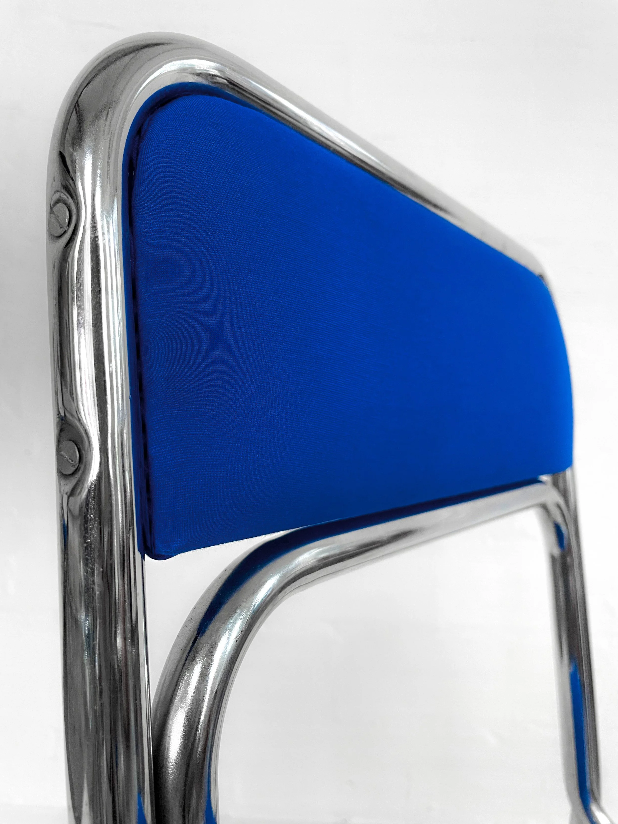 Sillas bauhaus azul índigo. Italia 1970. Monda Lironda Vintage