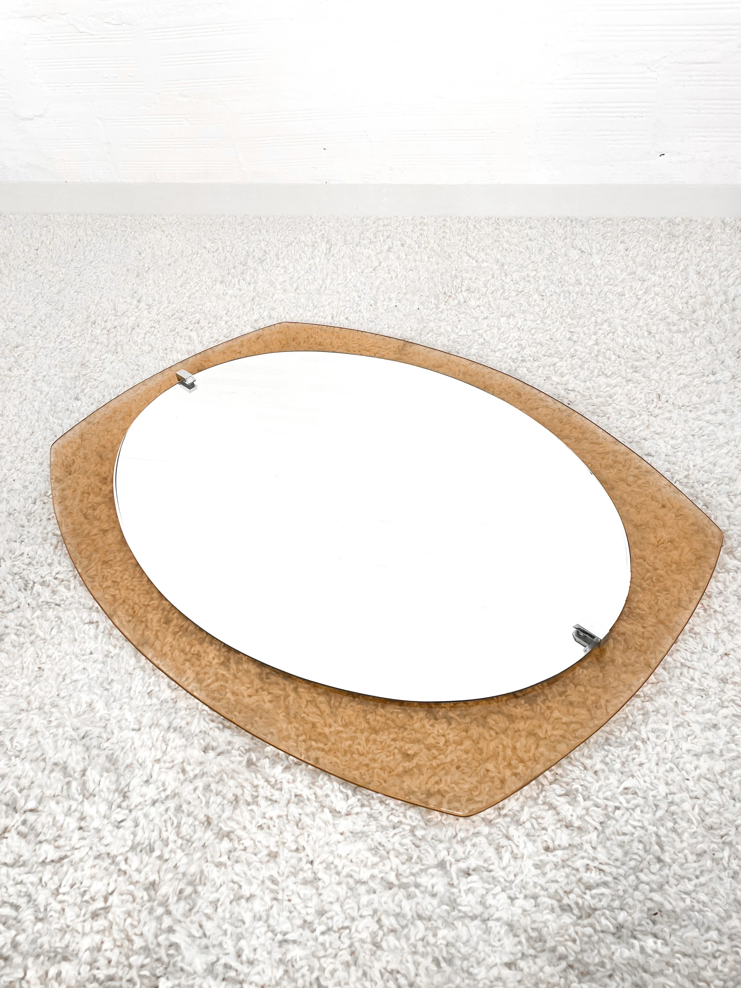 Espejo ovalado Mid-Century. Italia 60s. Monda Lironda Vintage