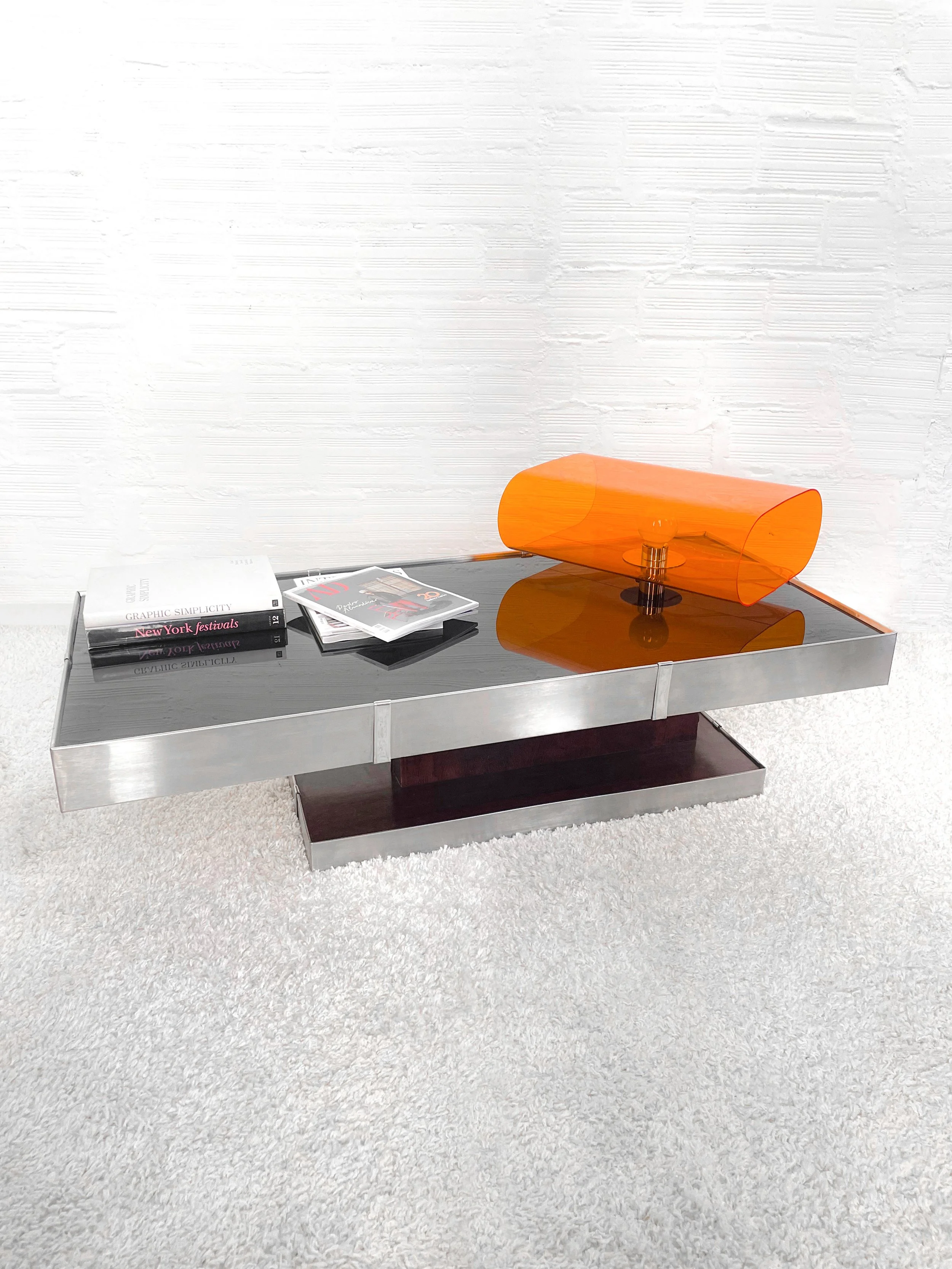 Mesas centro vintage Willy Rizzo. 70s. Monda Lironda Vintage