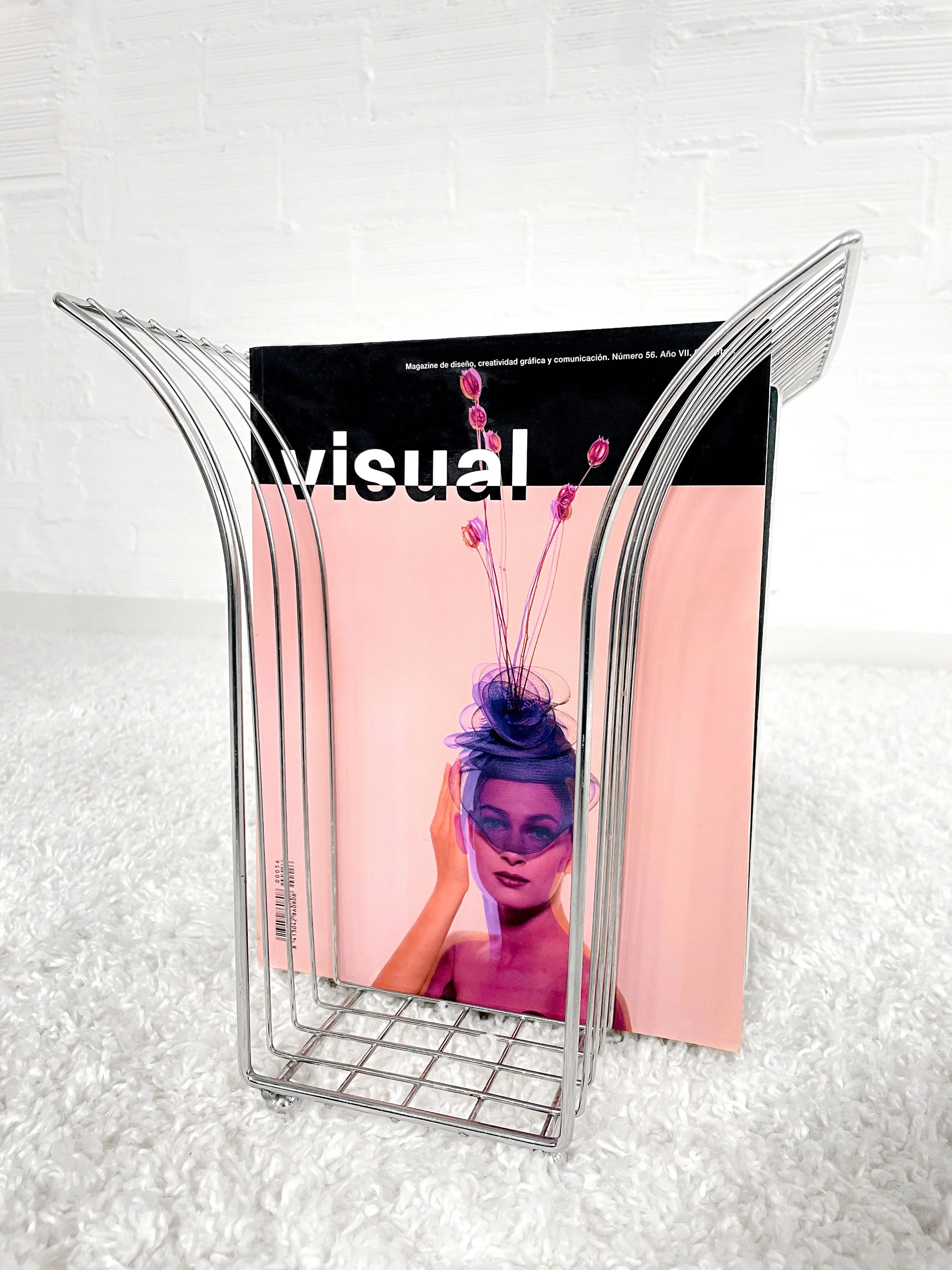 Revistero / soporte para vinilos, década de 1970. Monda Lironda Vintage