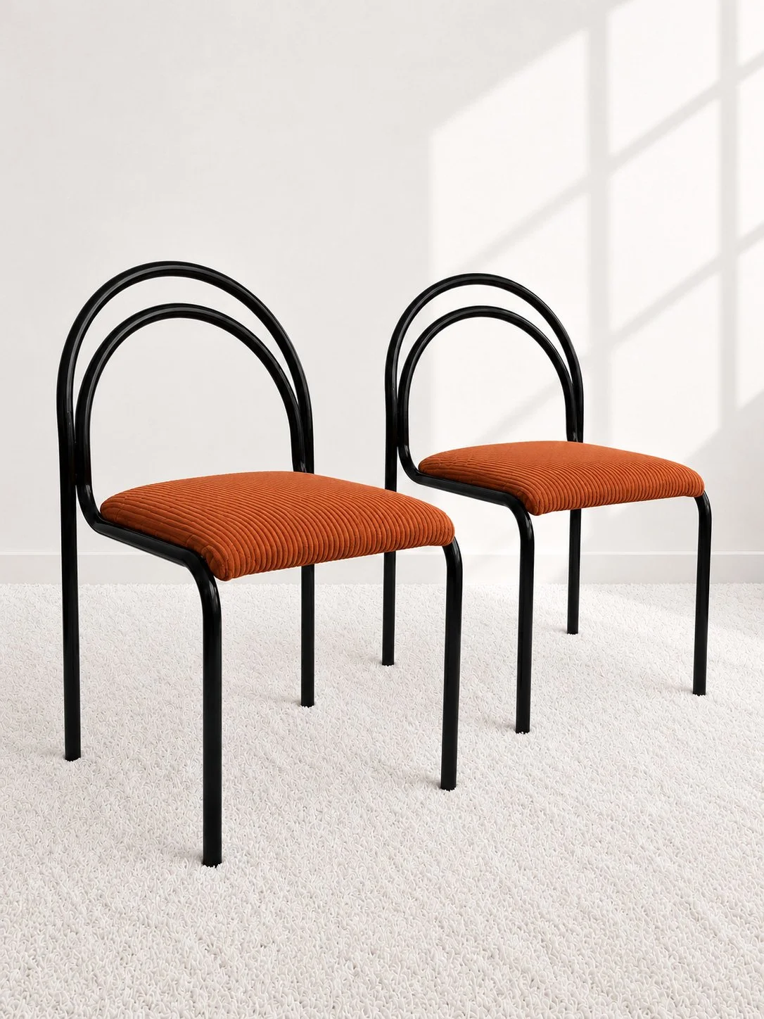 Silla tubular lacada. Europa años 80. Monda Lironda Vintage