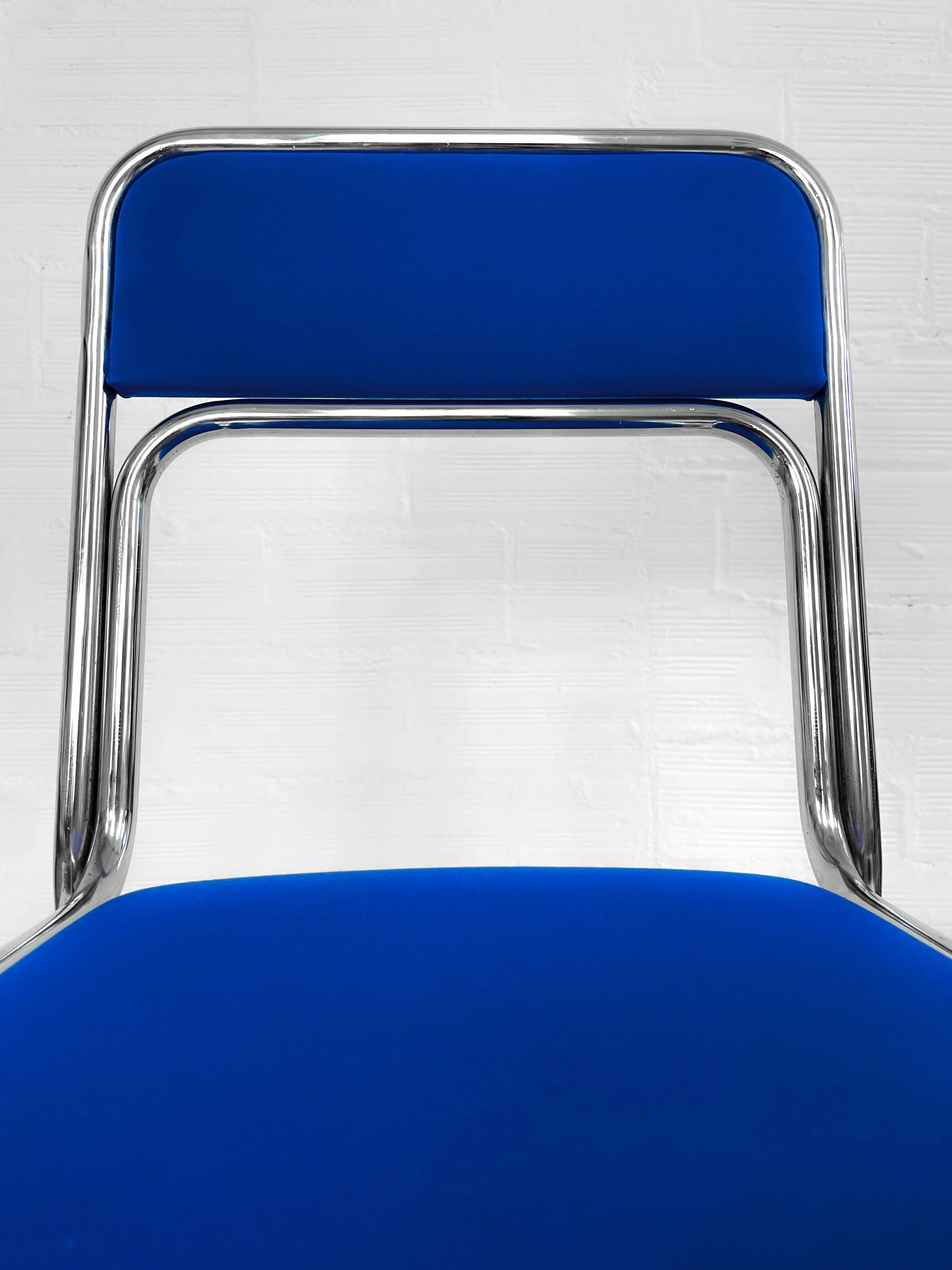 Sillas bauhaus azul índigo. Italia 1970. Monda Lironda Vintage