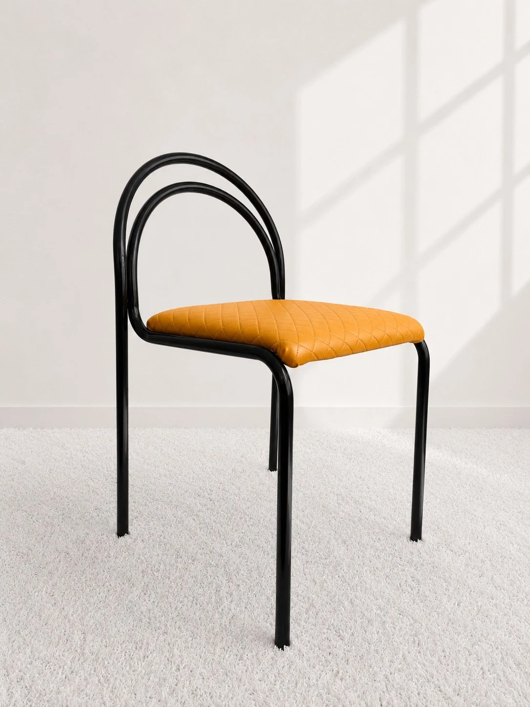 Silla tubular lacada. Europa años 80. Monda Lironda Vintage
