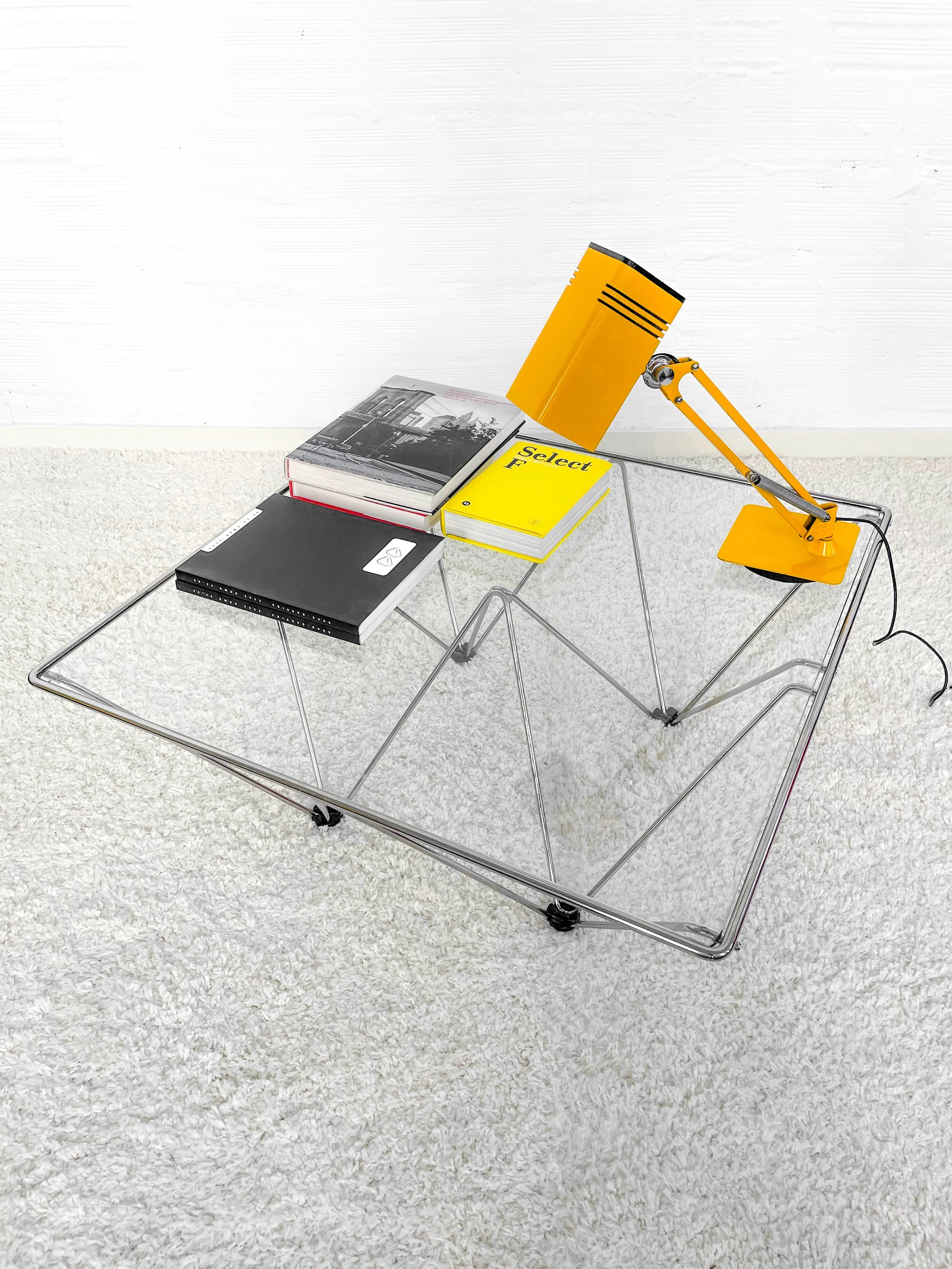 Mesa centro cuadrada estilo Alanda de Paolo Piva. 80s. Monda Lironda Vintage
