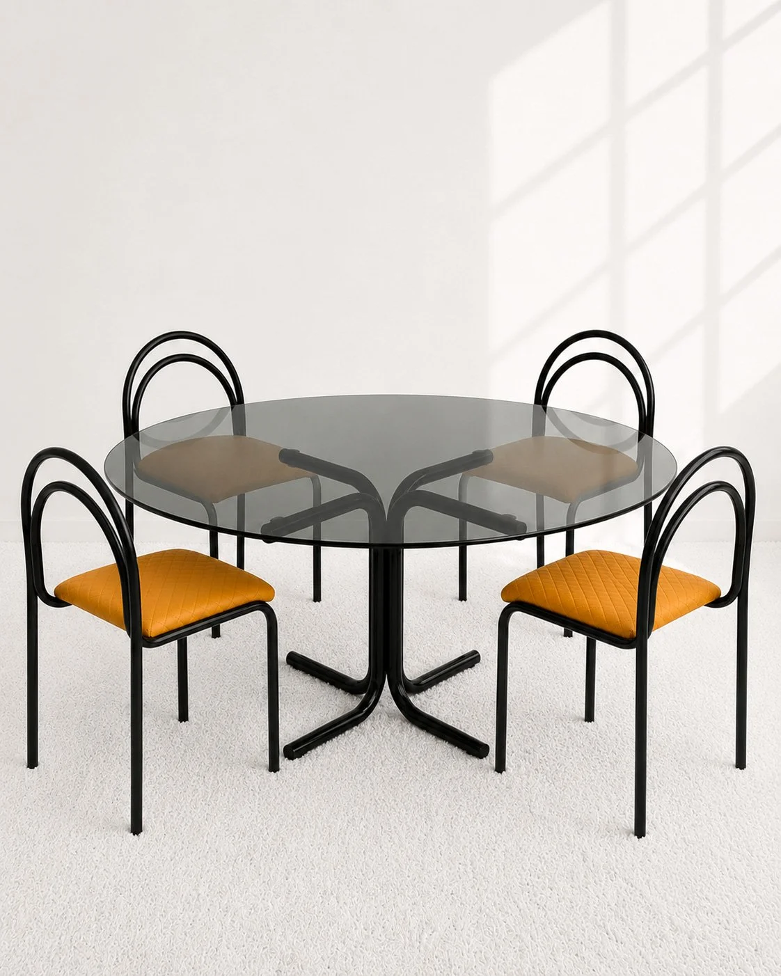 Silla tubular lacada. Europa años 80. Monda Lironda Vintage