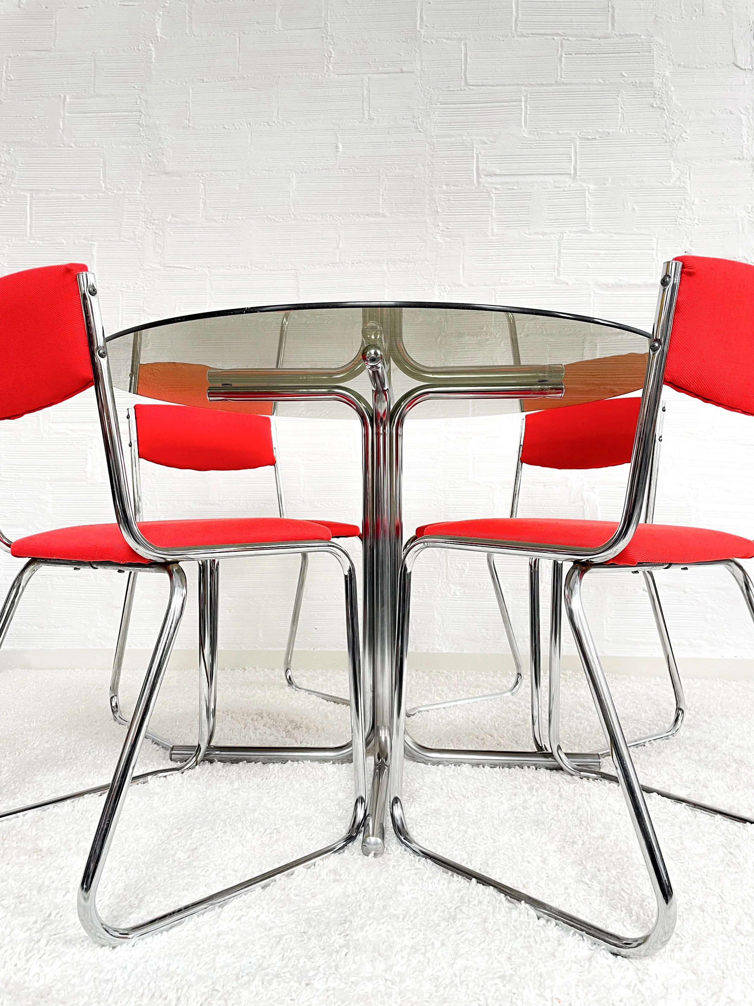 Silla comedor tubular. Estilo Bauhaus. 70s. Monda Lironda Vintage