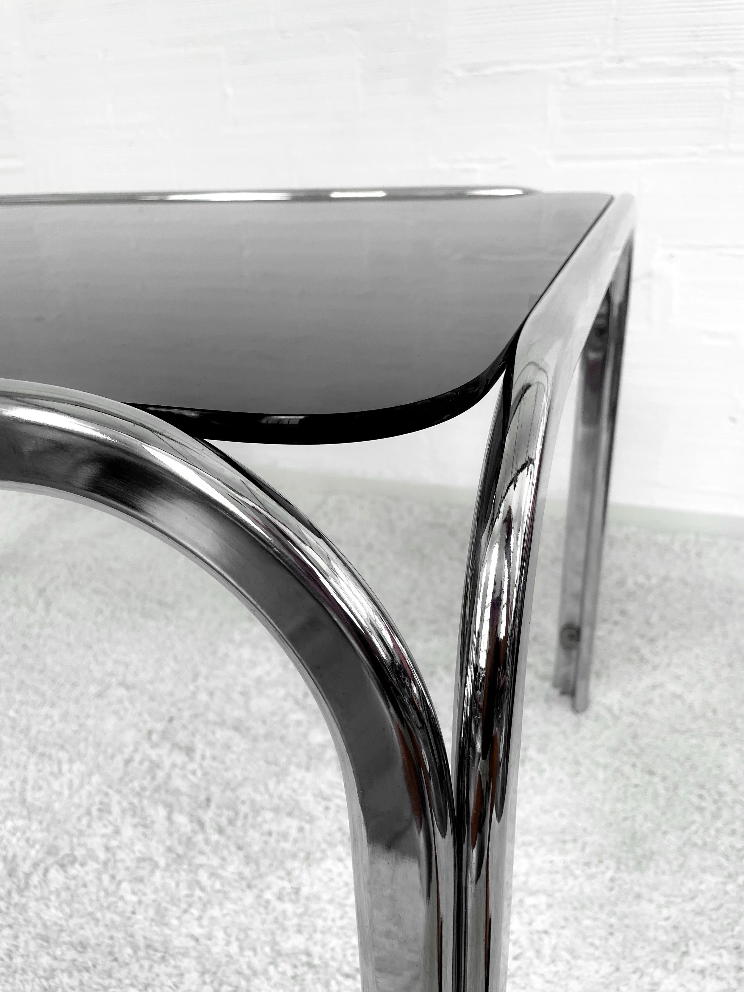 Mesa vintage de cristal de Soto. Spain. 60s. Monda Lironda Vintage
