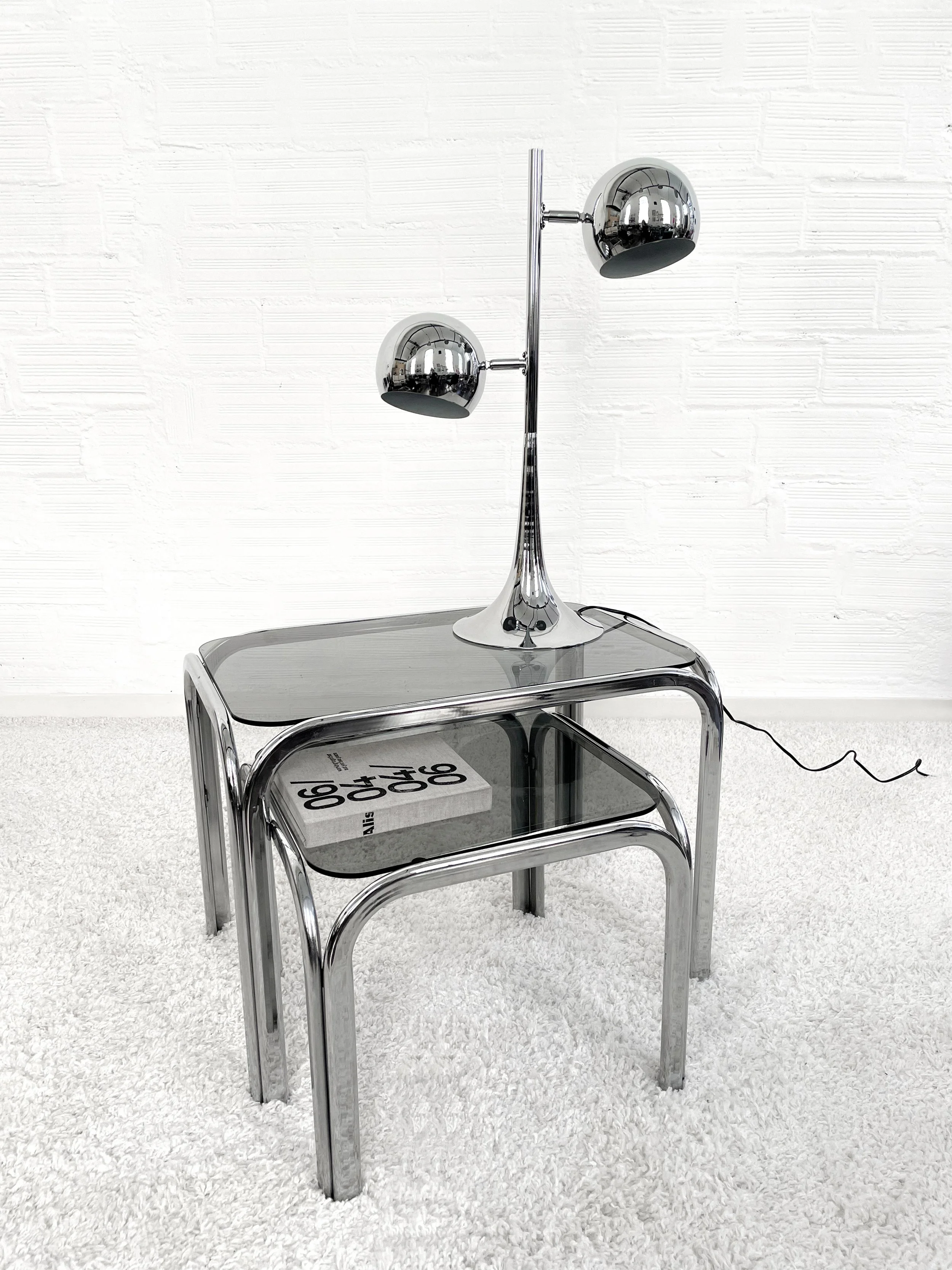 Lámpara sobremesa Eyeball. Italia 70's. Monda Lironda Vintage