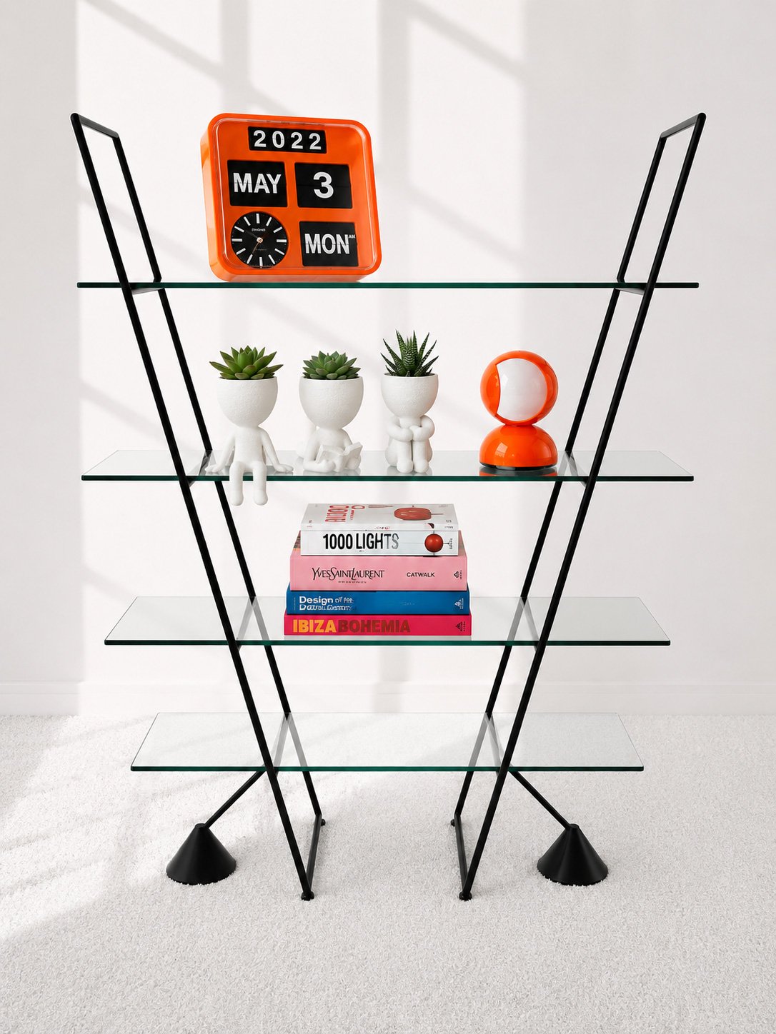 Estantería triangular Bauhaus. 80s. Monda Lironda Vintage