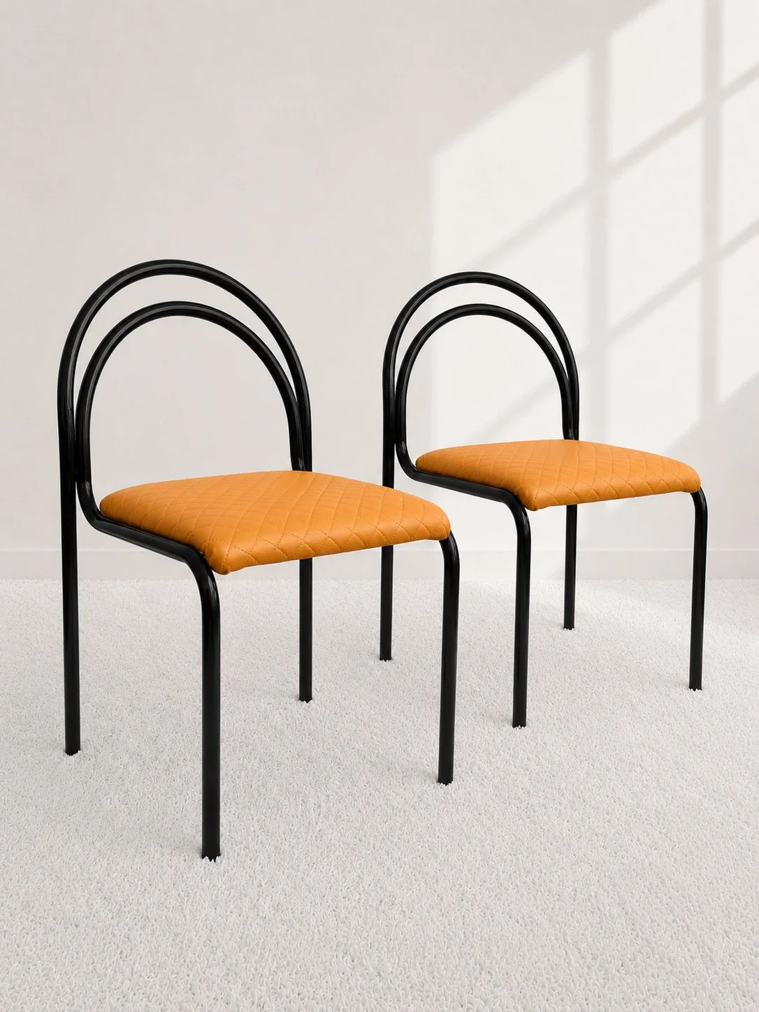 Silla tubular lacada. Europa años 80. Monda Lironda Vintage