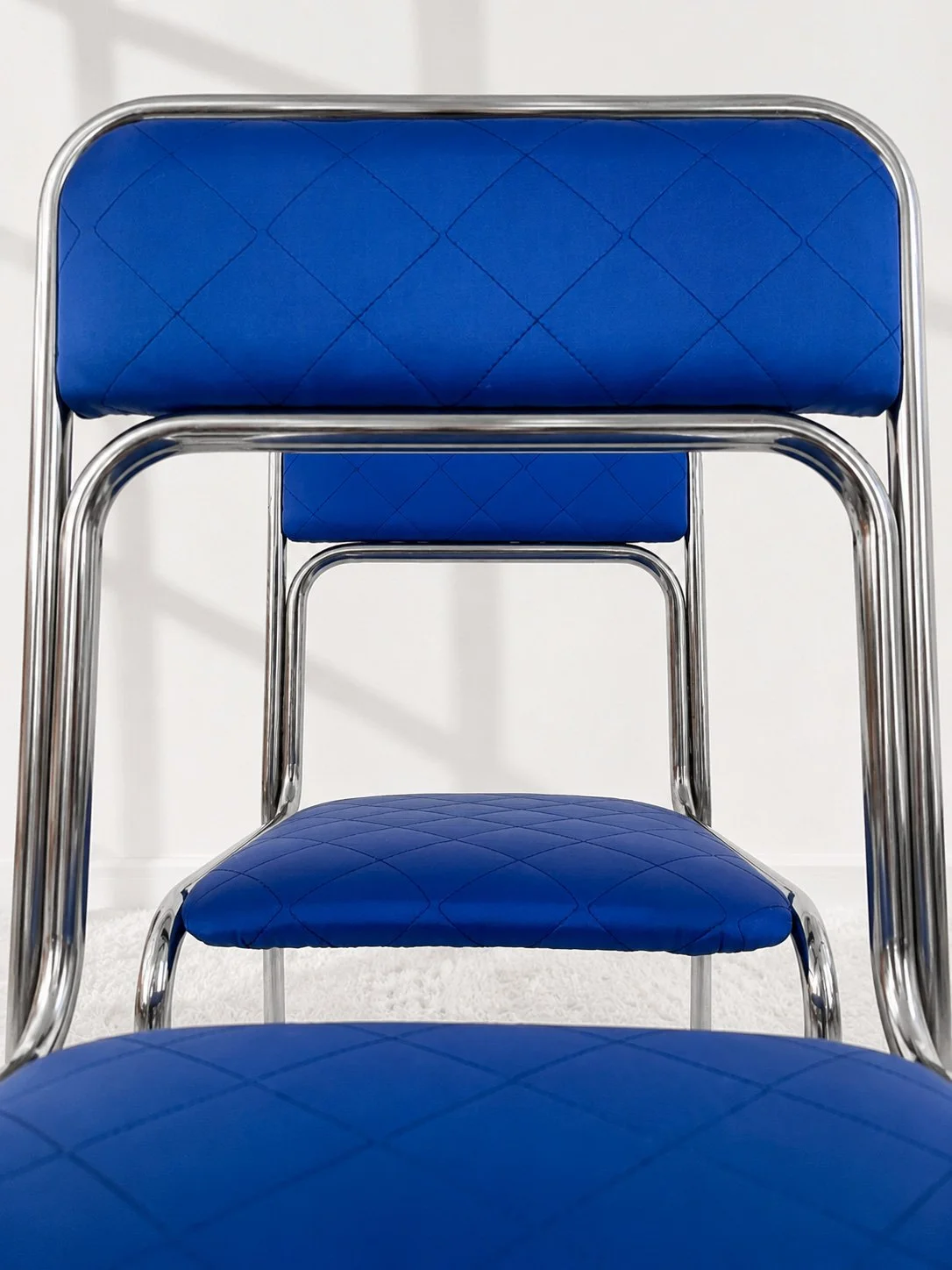 Sillas bauhaus azul índigo. Italia 1970. Monda Lironda Vintage