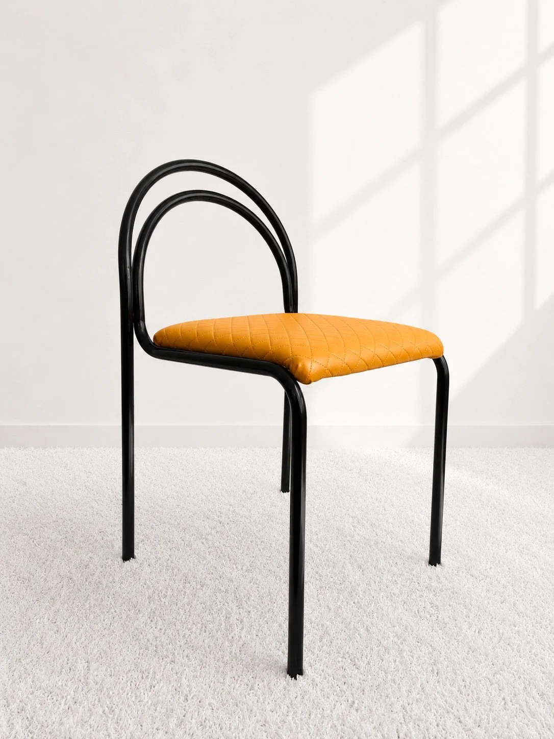 Silla tubular lacada. Europa años 80. Monda Lironda Vintage