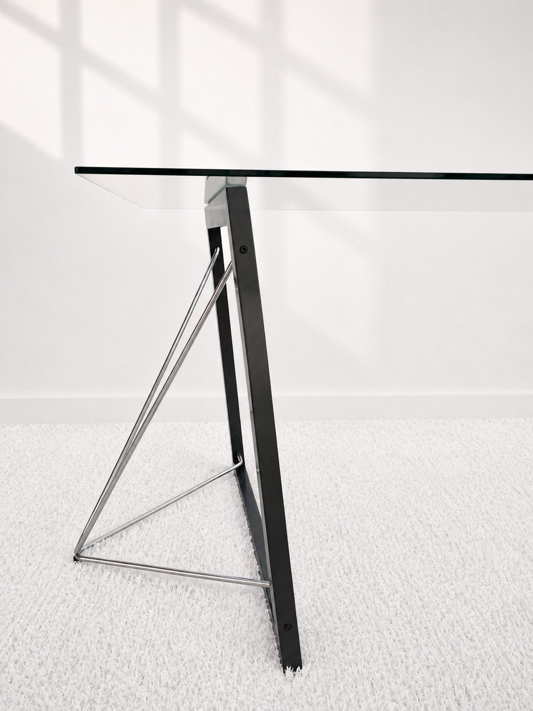 Mesa de comedor postmoderna de inspiración Mario Botta, años 80. Monda Lironda Vintage