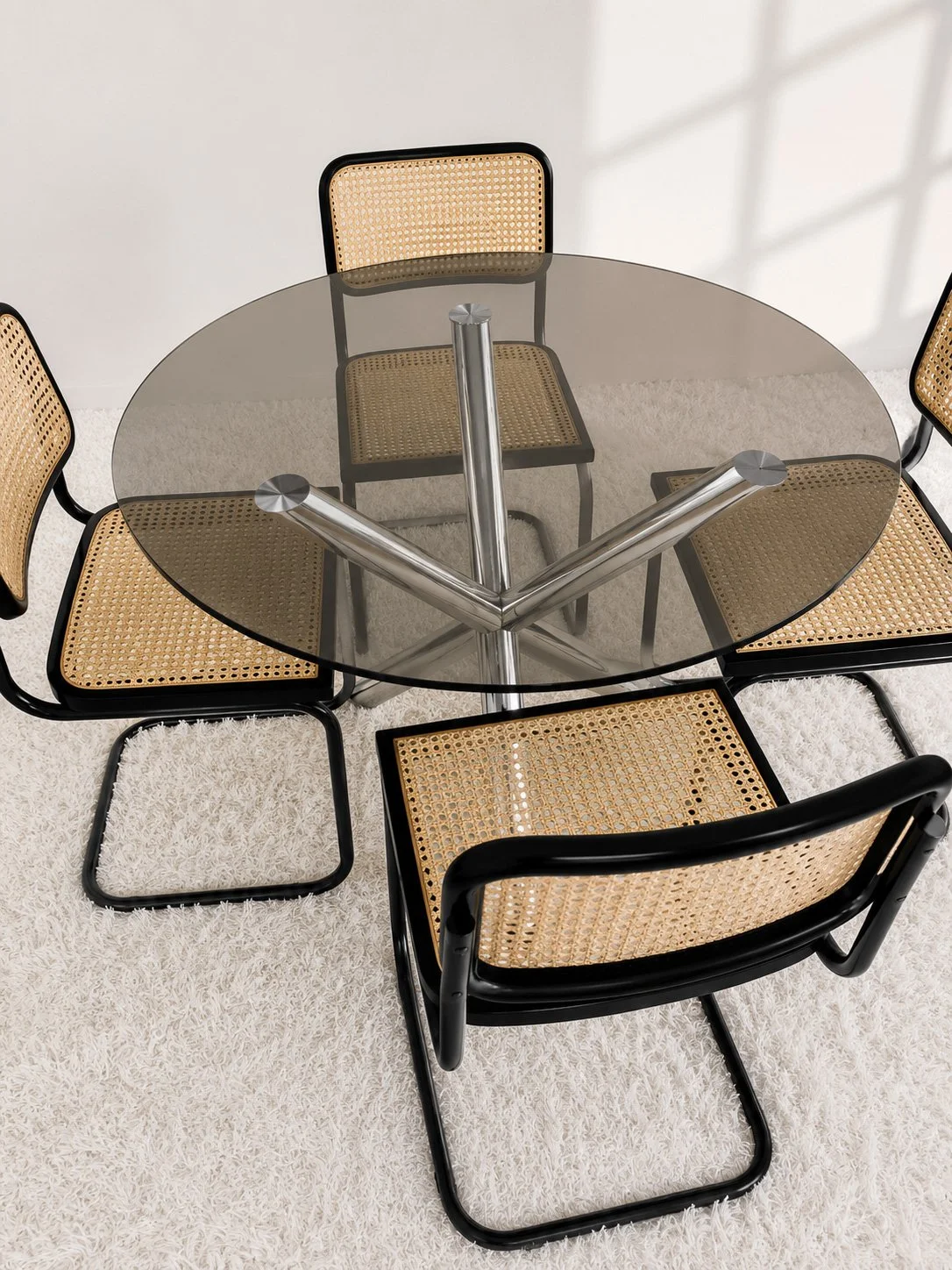 Mesa comedor Renato Zevi para Roche Bobois. Monda Lironda Vintage