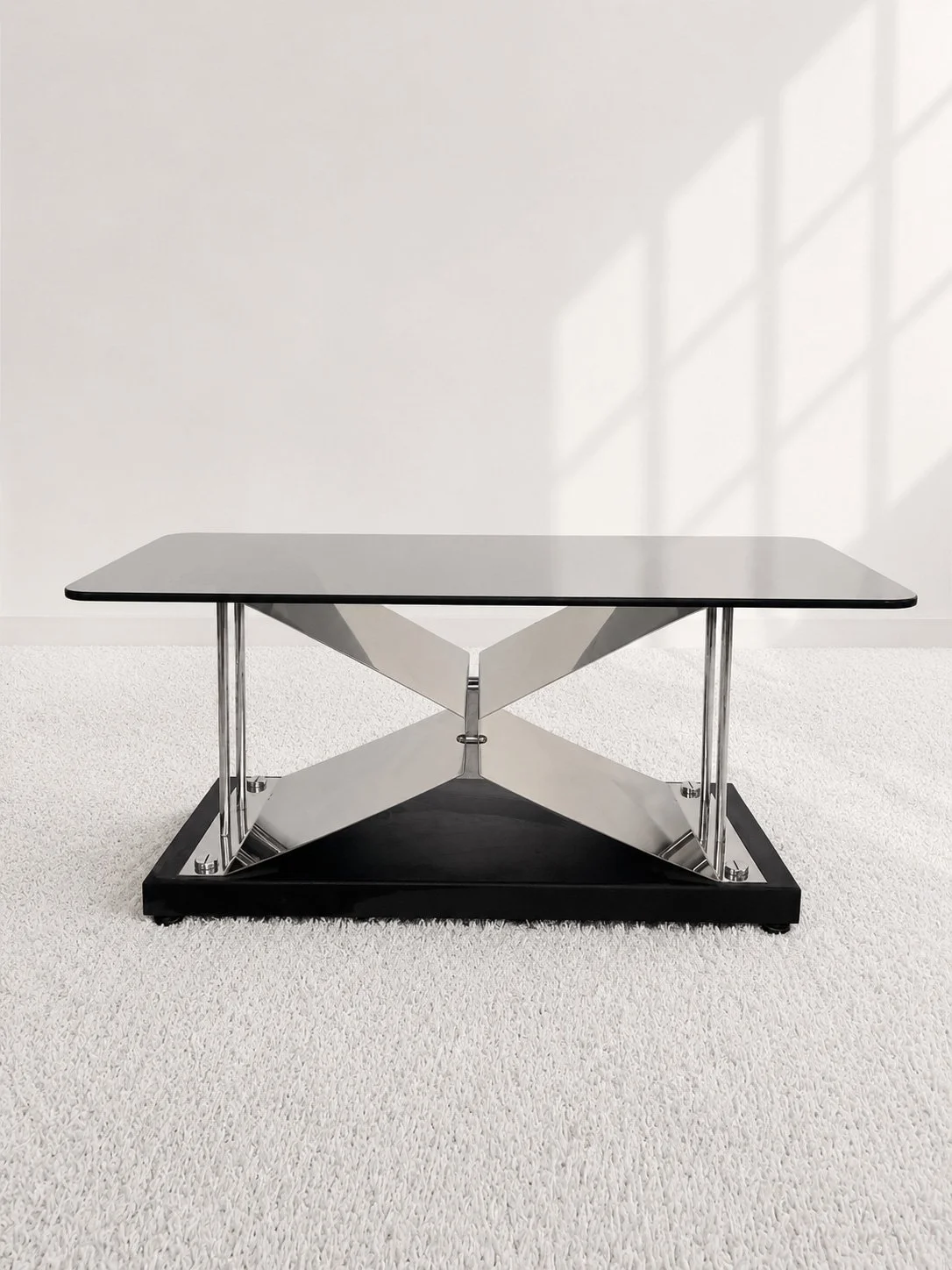 Mesa de centro italiana High-Tech, años 80. Monda Lironda Vintage