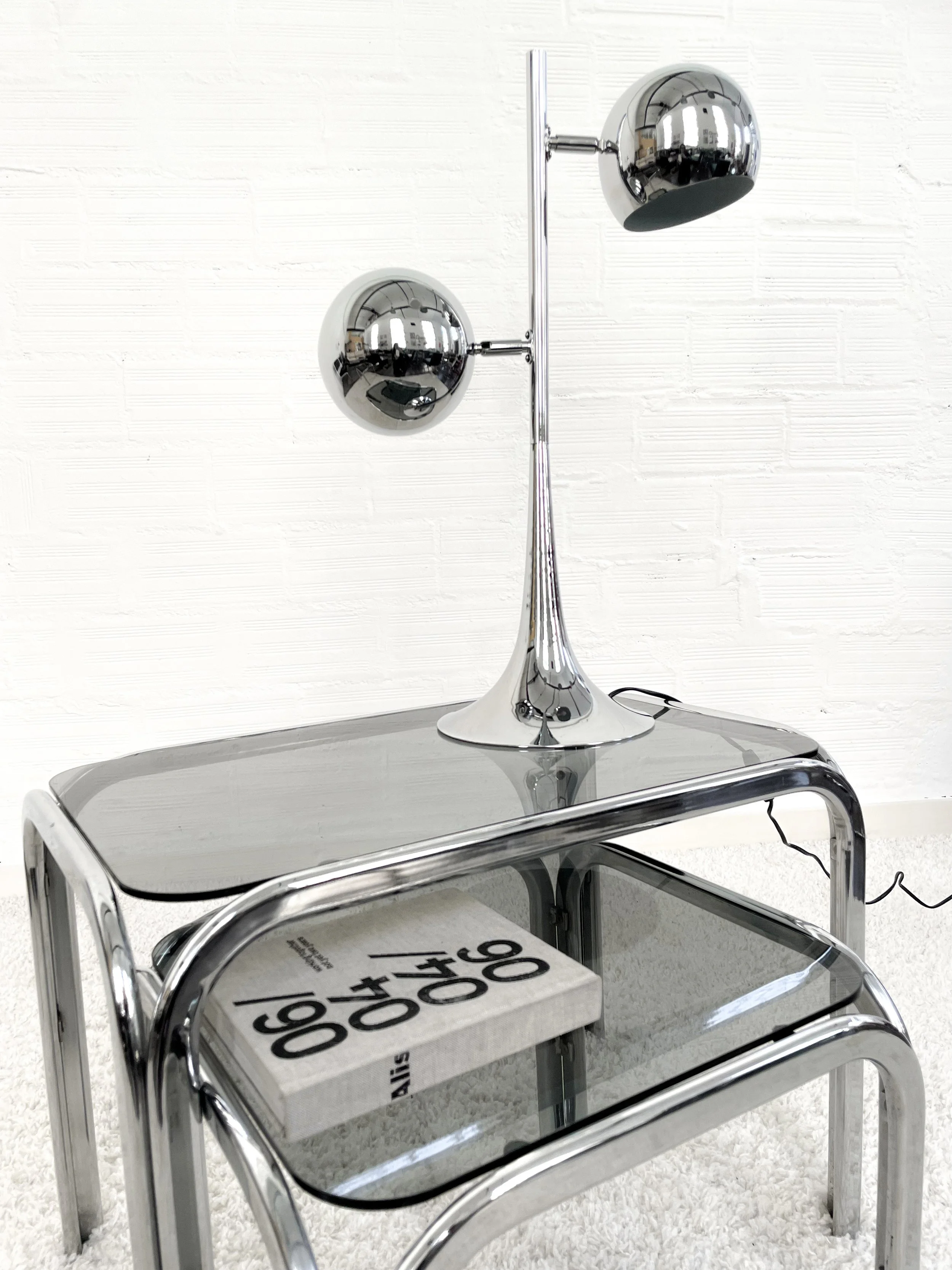 Lámpara sobremesa Eyeball. Italia 70's. Monda Lironda Vintage