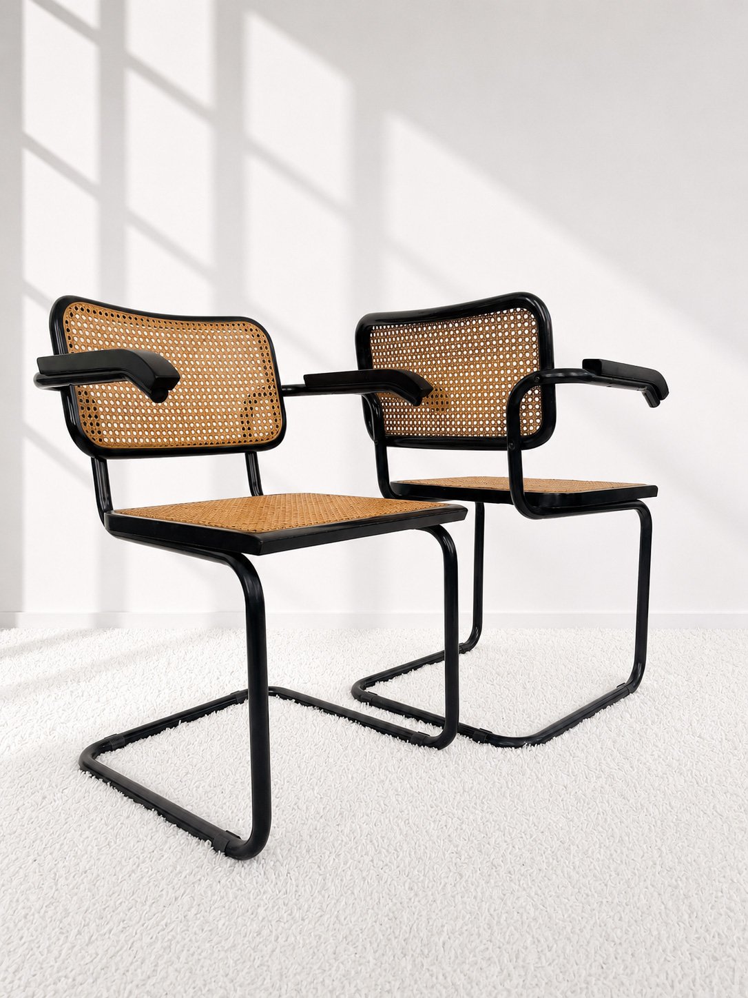 Silla Cesca B64. Estructura lacada en negro. Italia. 90s. Monda Lironda Vintage