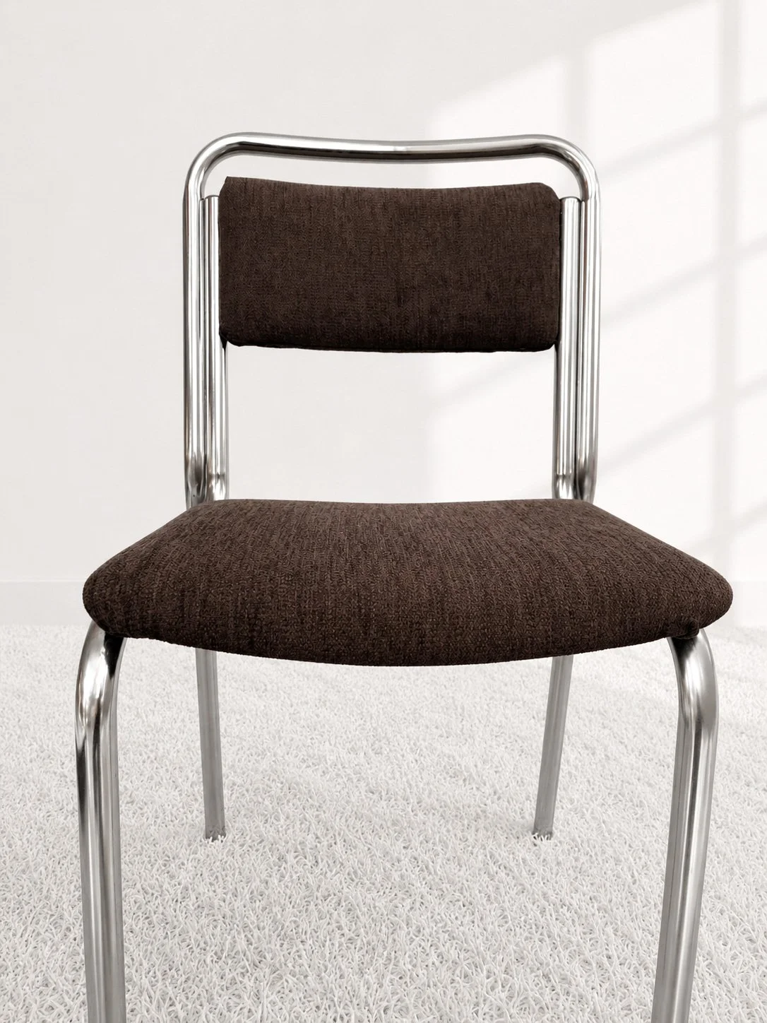 Sillas bauhaus cromadas. Tapizado chenilla. 70s. Monda Lironda Vintage