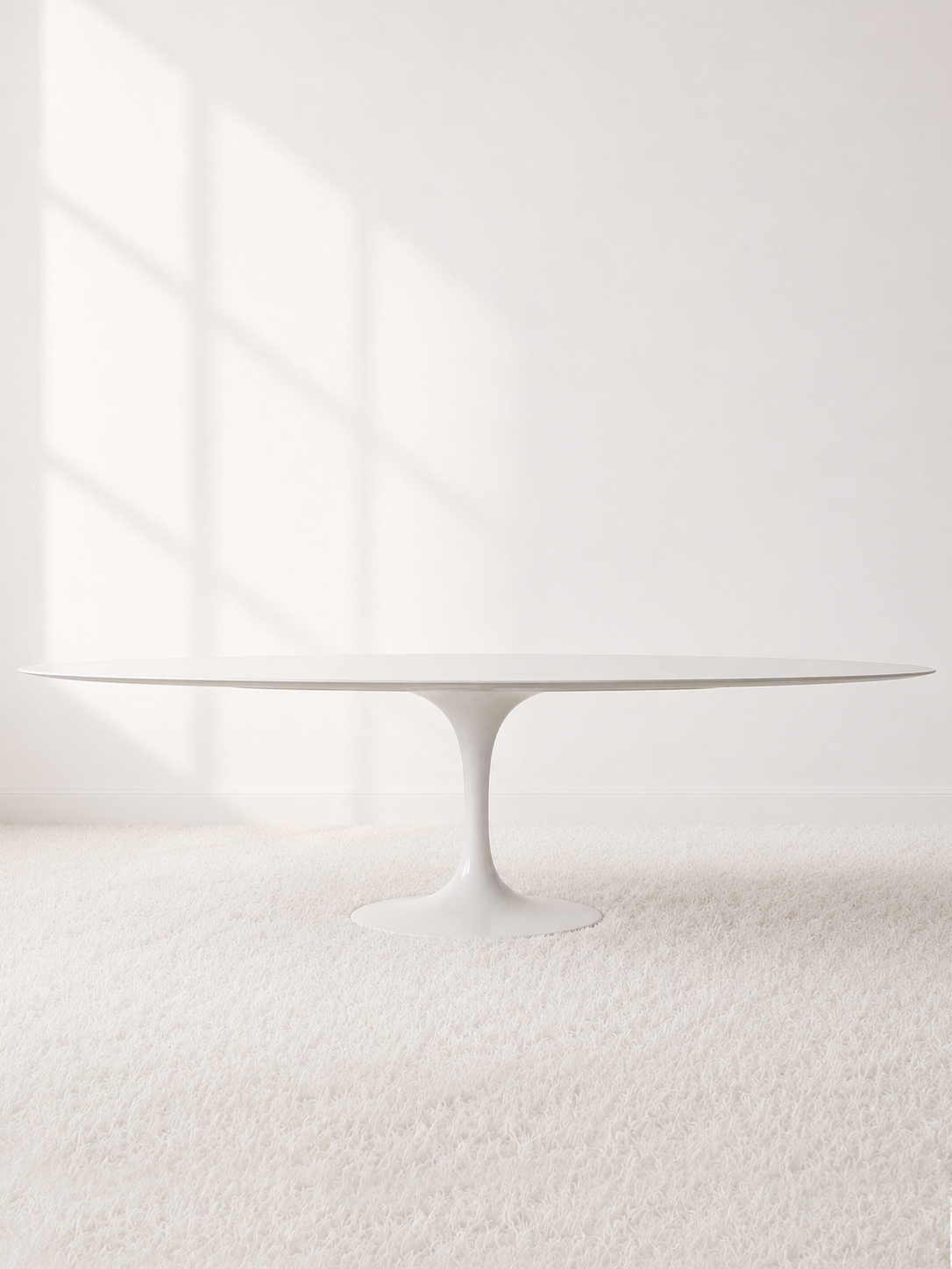 Mesa de comedor ovalada tipo Tulip, 200 cm. Monda Lironda Vintage