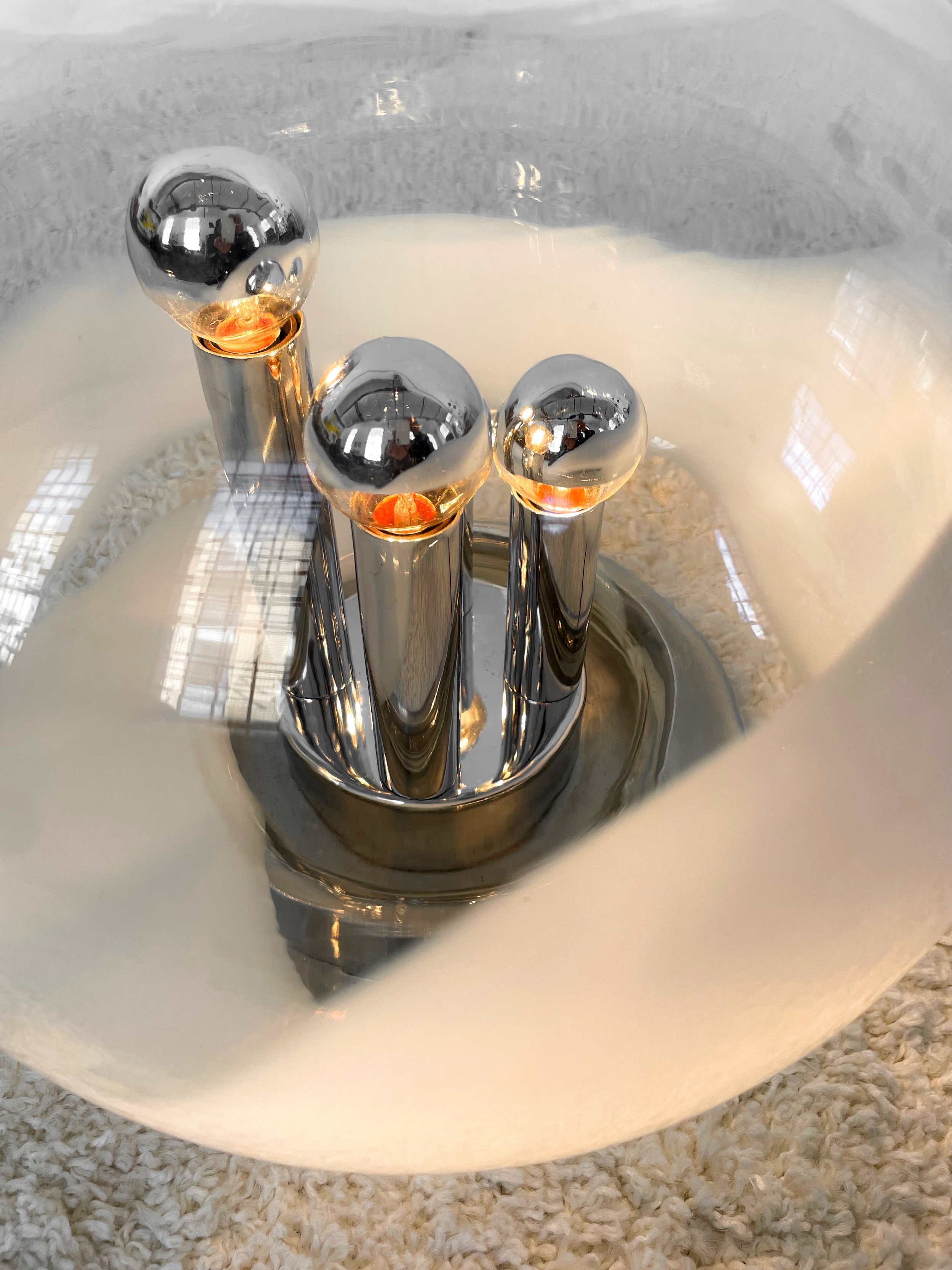 Lámpara de mesa "Big Ball". Space Age, 70s. Monda Lironda Vintage