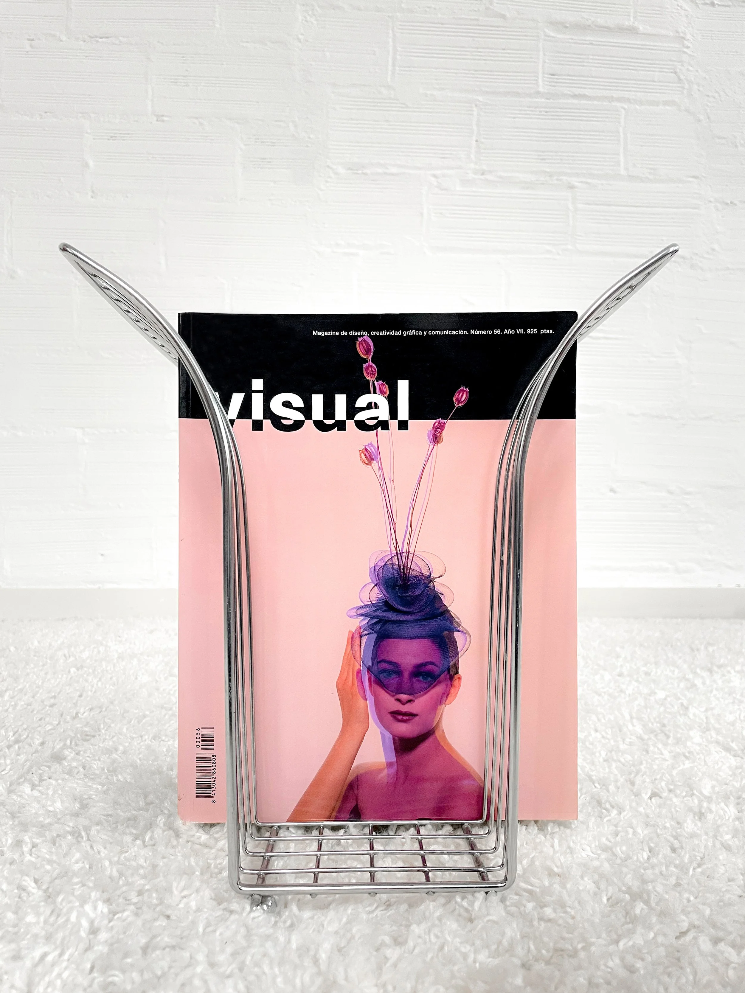 Revistero / soporte para vinilos, década de 1970. Monda Lironda Vintage