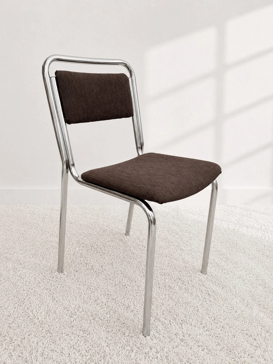 Sillas bauhaus cromadas. Tapizado chenilla. 70s. Monda Lironda Vintage